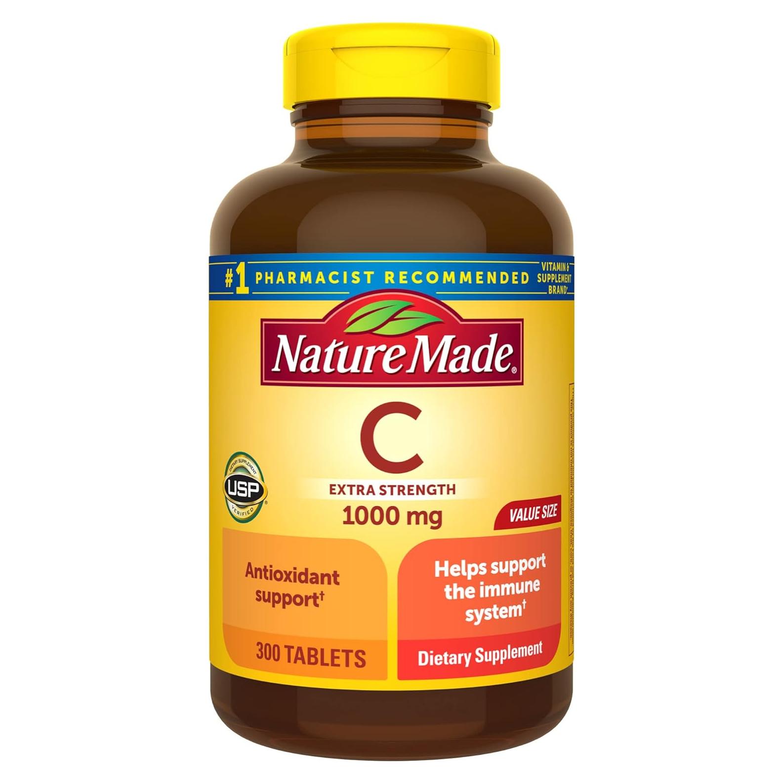 Nature Made Vitamina C 1000 mg Extra Fuerte - 300 Tabletas