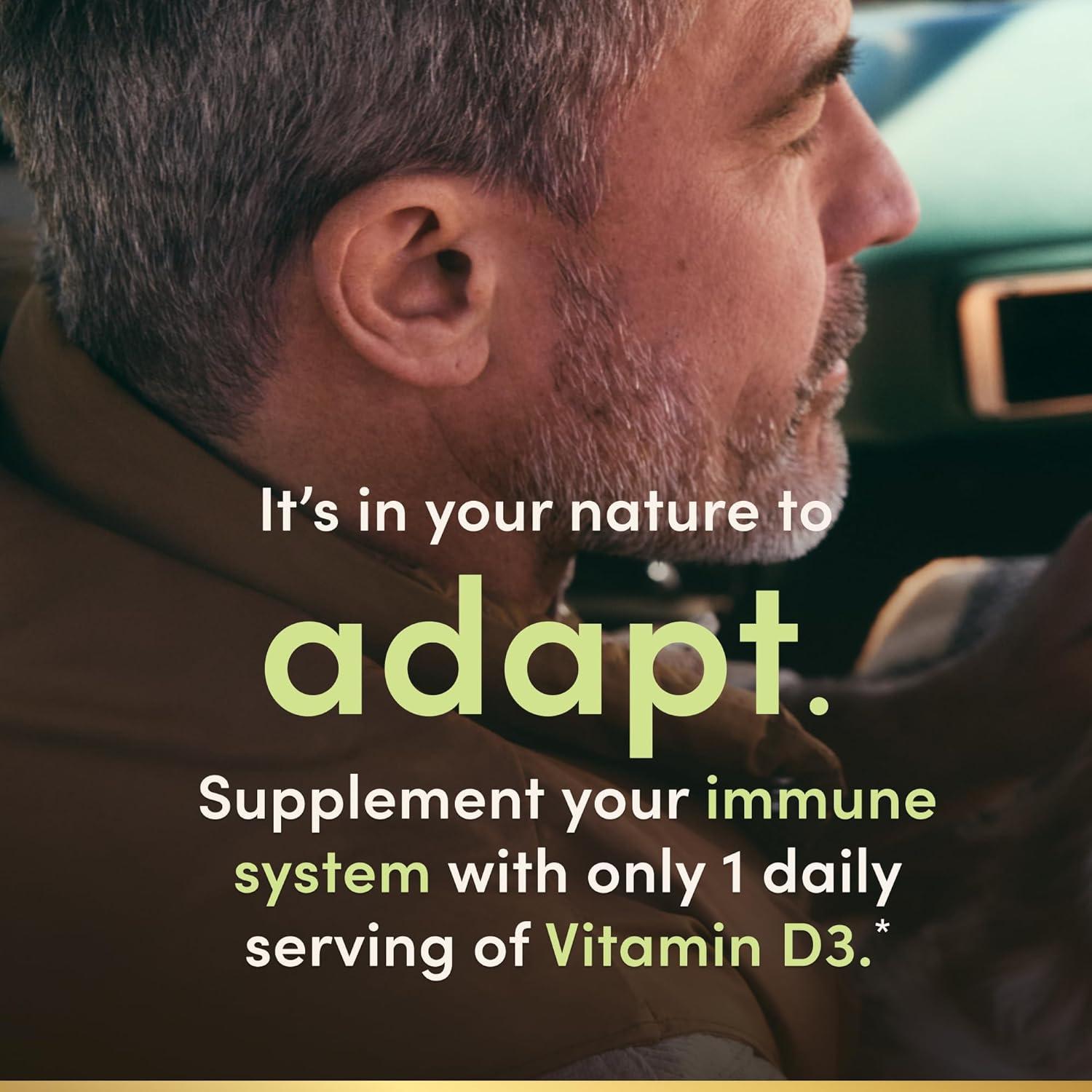 Suplemento de Vitamina D3 5000 UI Nature's Bounty 240 Softgels