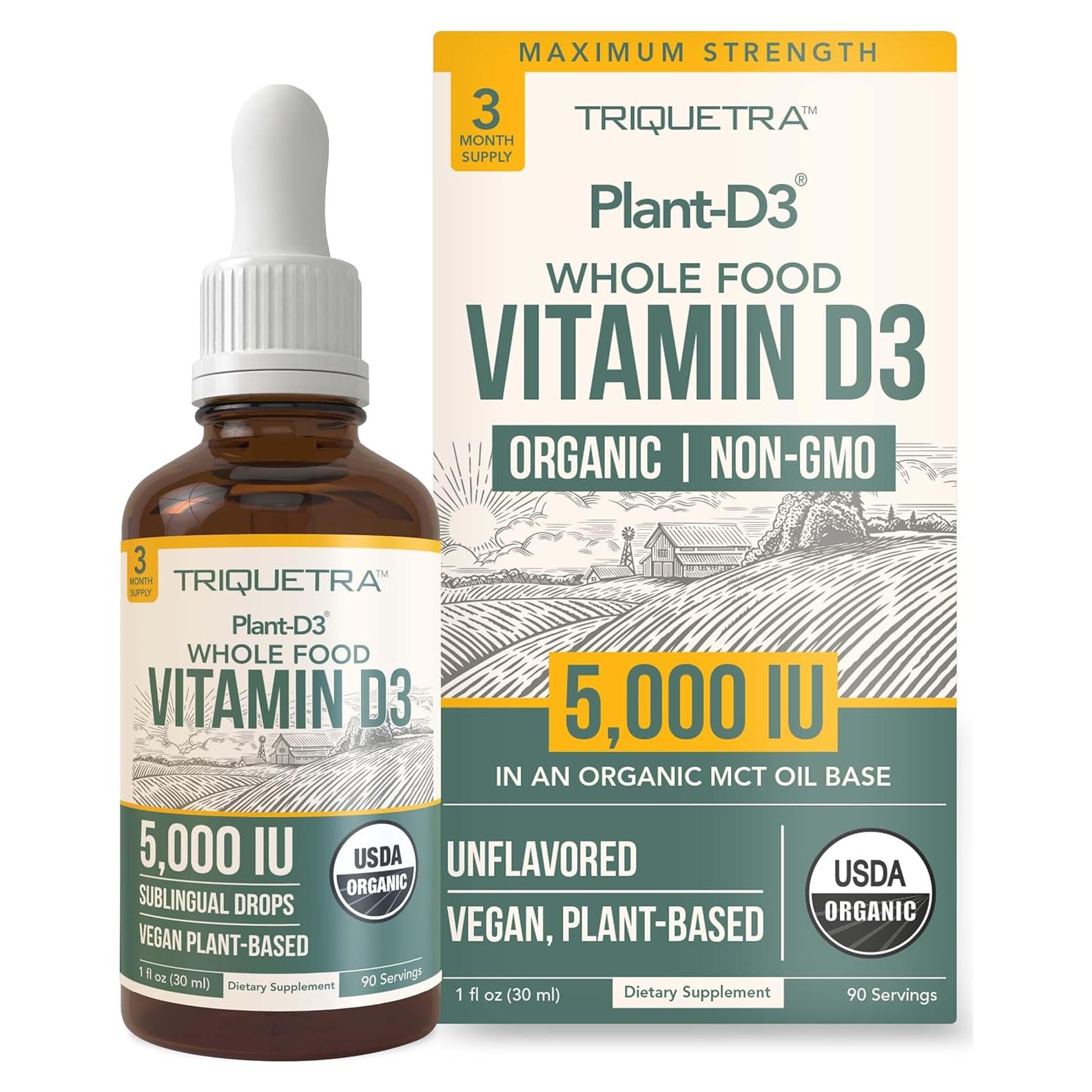 Vitamina D3 Orgánica Plant-D3 5000 UI Líquido Sublingual 29.57 ml