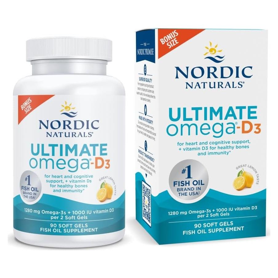 Omega-D3 Ultimate Nordic Naturals 90 Gelatinas Blandas 1280 mg