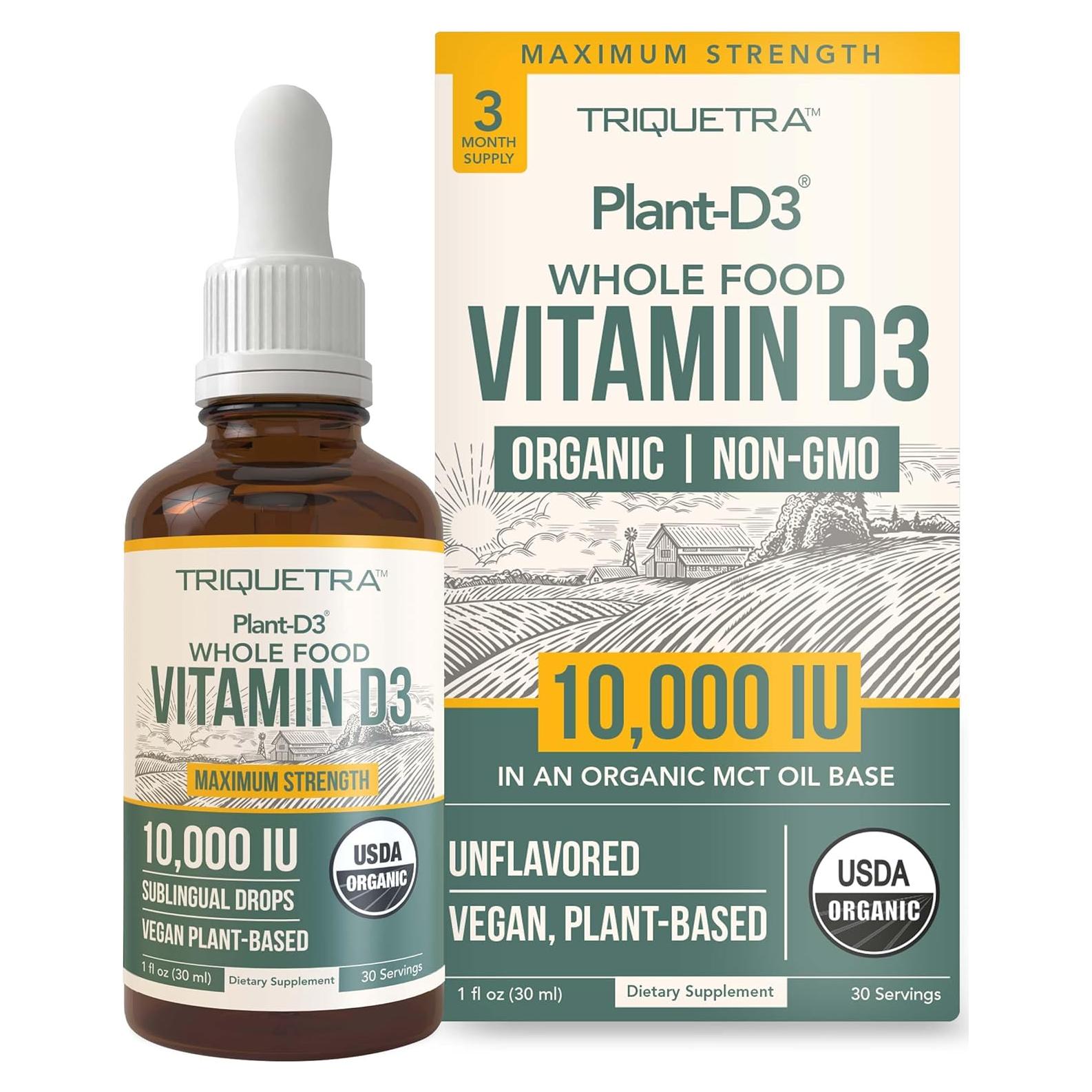 Vitamina D3 Orgánica 10,000 UI Plant D3 Líquido Sublingual 30 ml