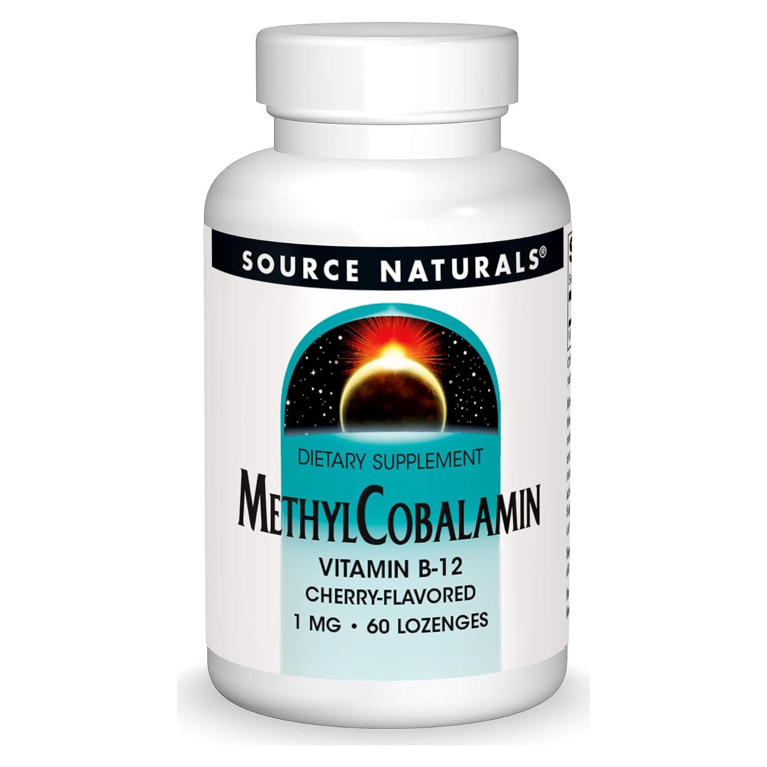 Suplemento de Vitamina B12 Metilcobalamina Source Naturals 60 Tabletas