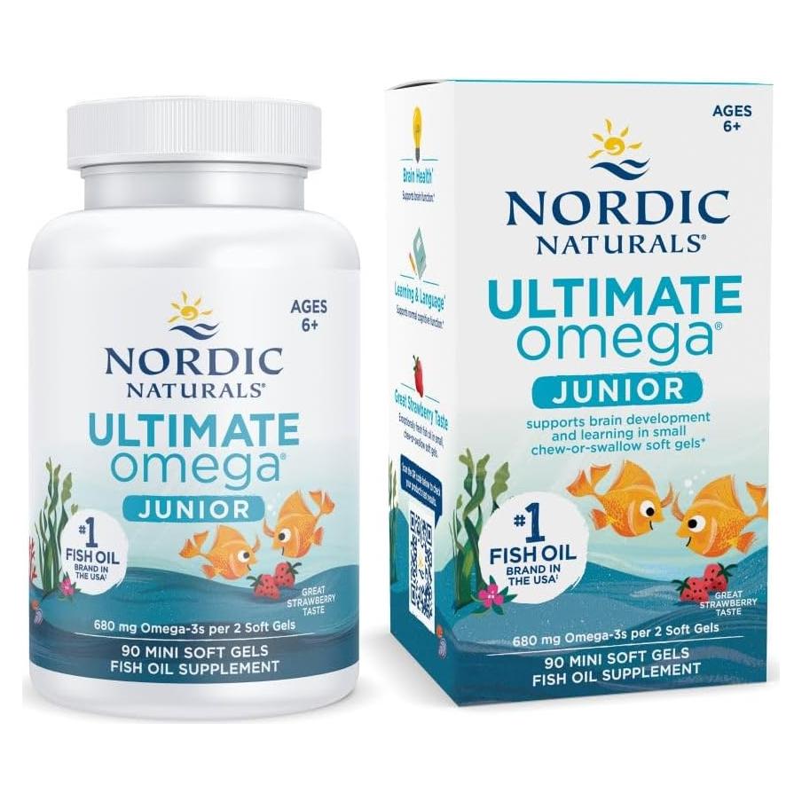 Omega Jr. Ultimo Nordic Naturals 90 Gelatinas Blandas Fresa