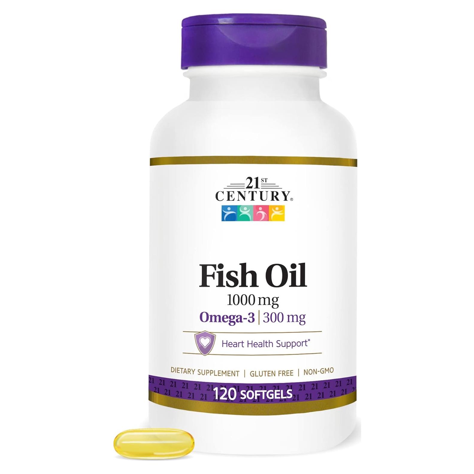 Aceite de Pescado Siglo 21 1000 mg 120 Cápsulas Blandas