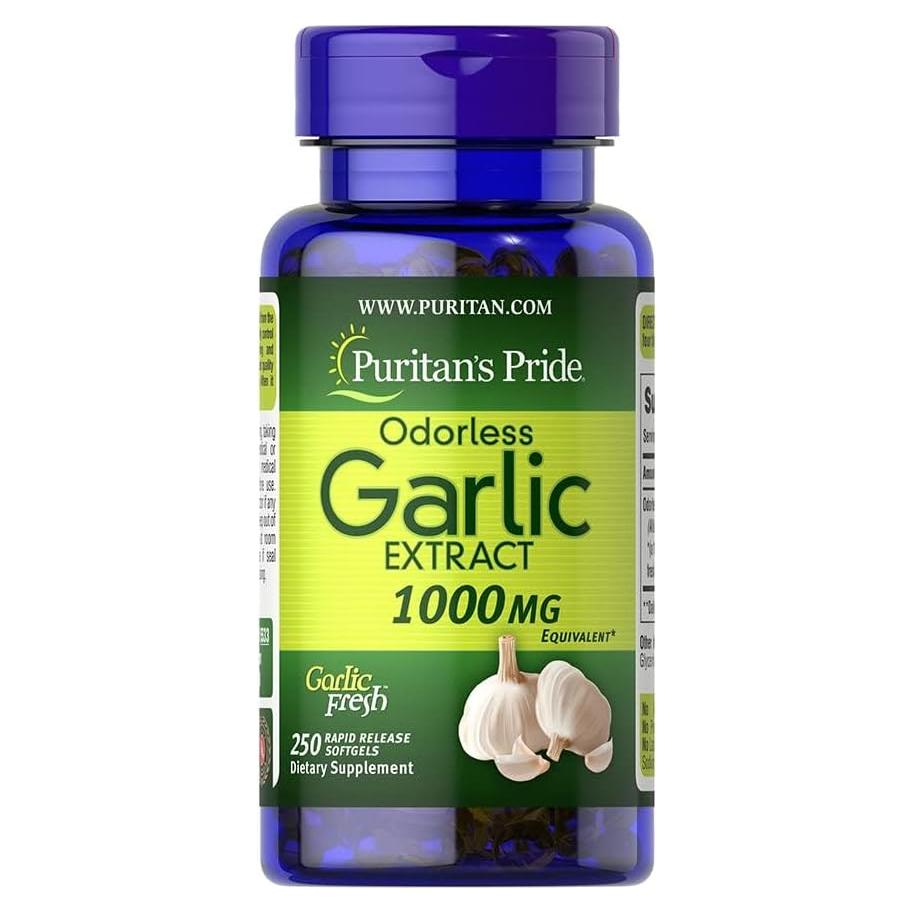 Suplemento de Ajo Sin Olor Puritan's Pride 10 mg 250 Gelatinas