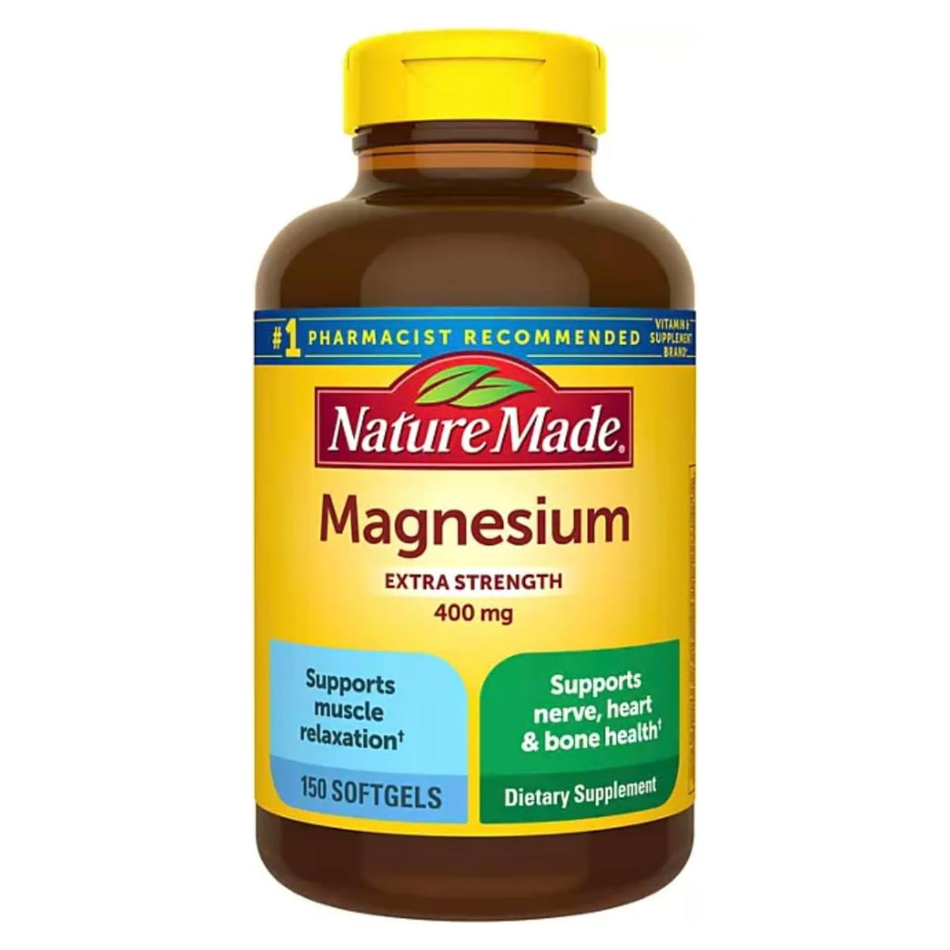 Suplemento de Magnesio Nature Made 400 mg - 150 Gelatinas Blandas