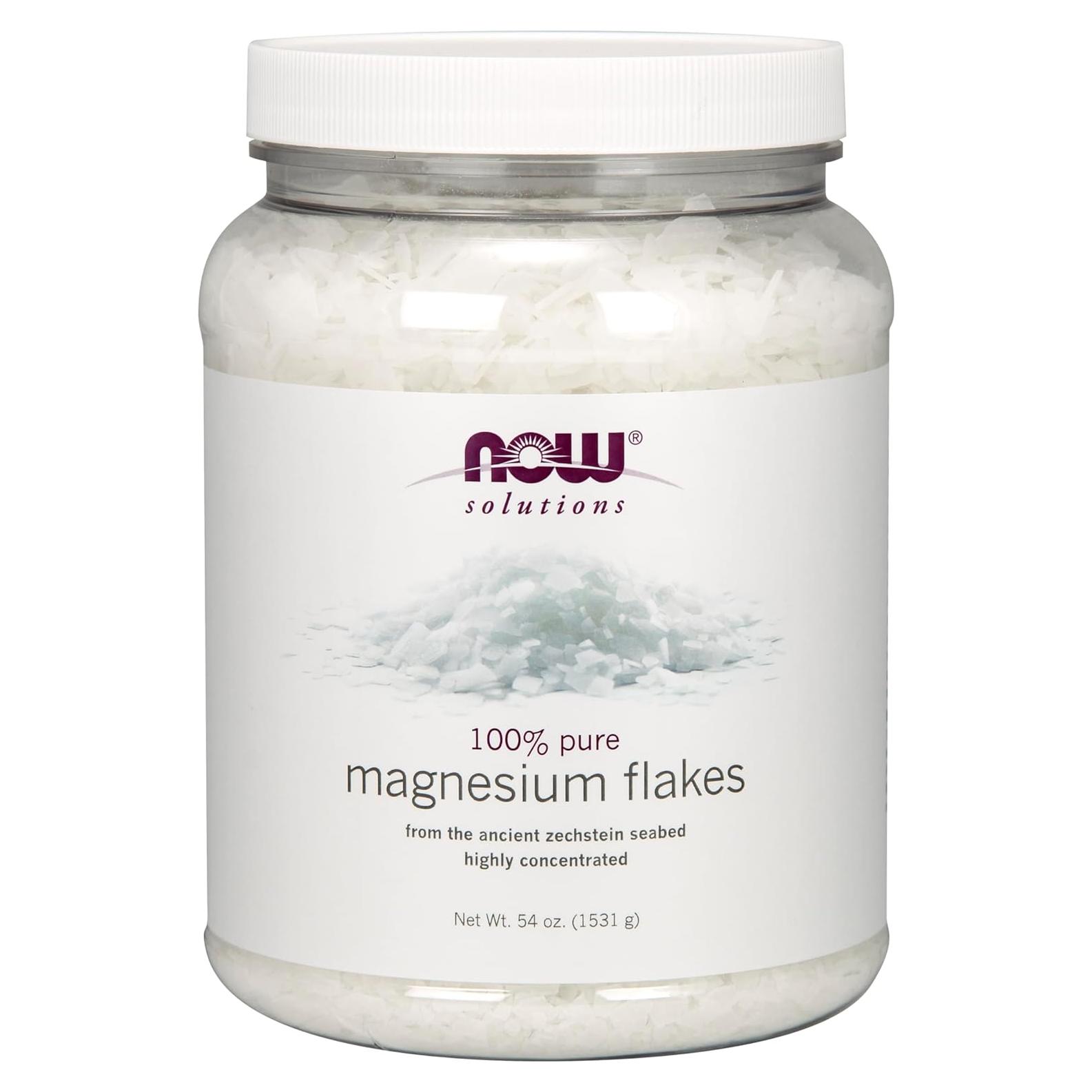 Copos de Magnesio 100% Puro NOW Foods 1.53 kg Zechstein