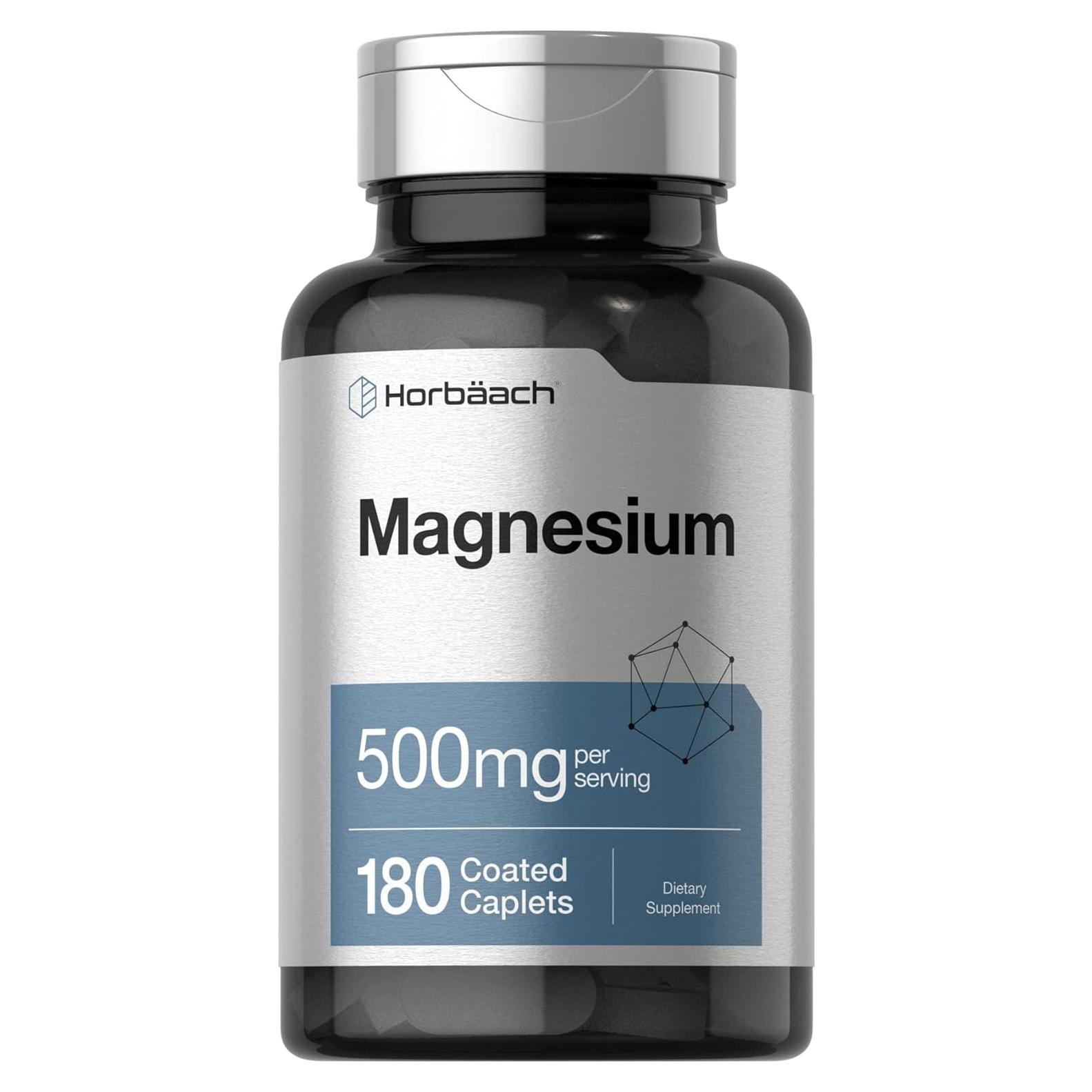 Suplemento de Magnesio 500mg Horbaach | 180 Tabletas Vegetarianas