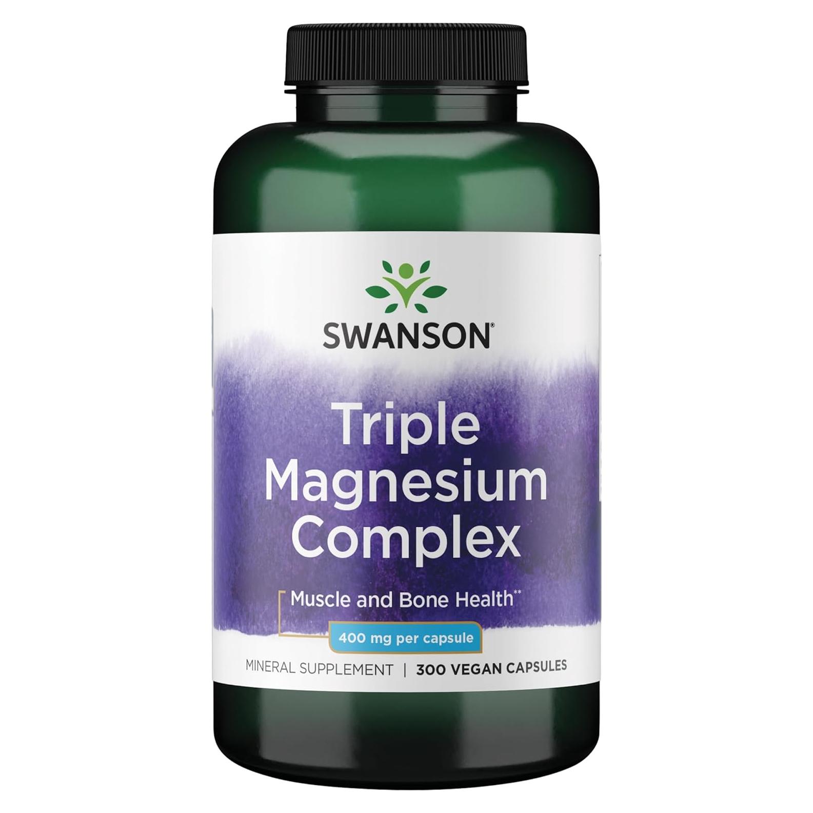Complejo de Magnesio Triple Swanson 400mg - 300 Cápsulas