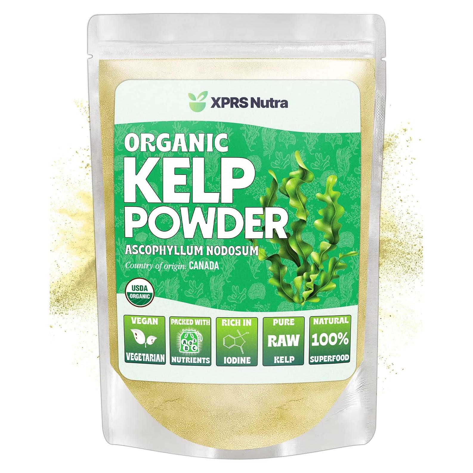 Polvo Orgánico de Kelp XPRS Nutra 113.4 g - Suplemento Vegano