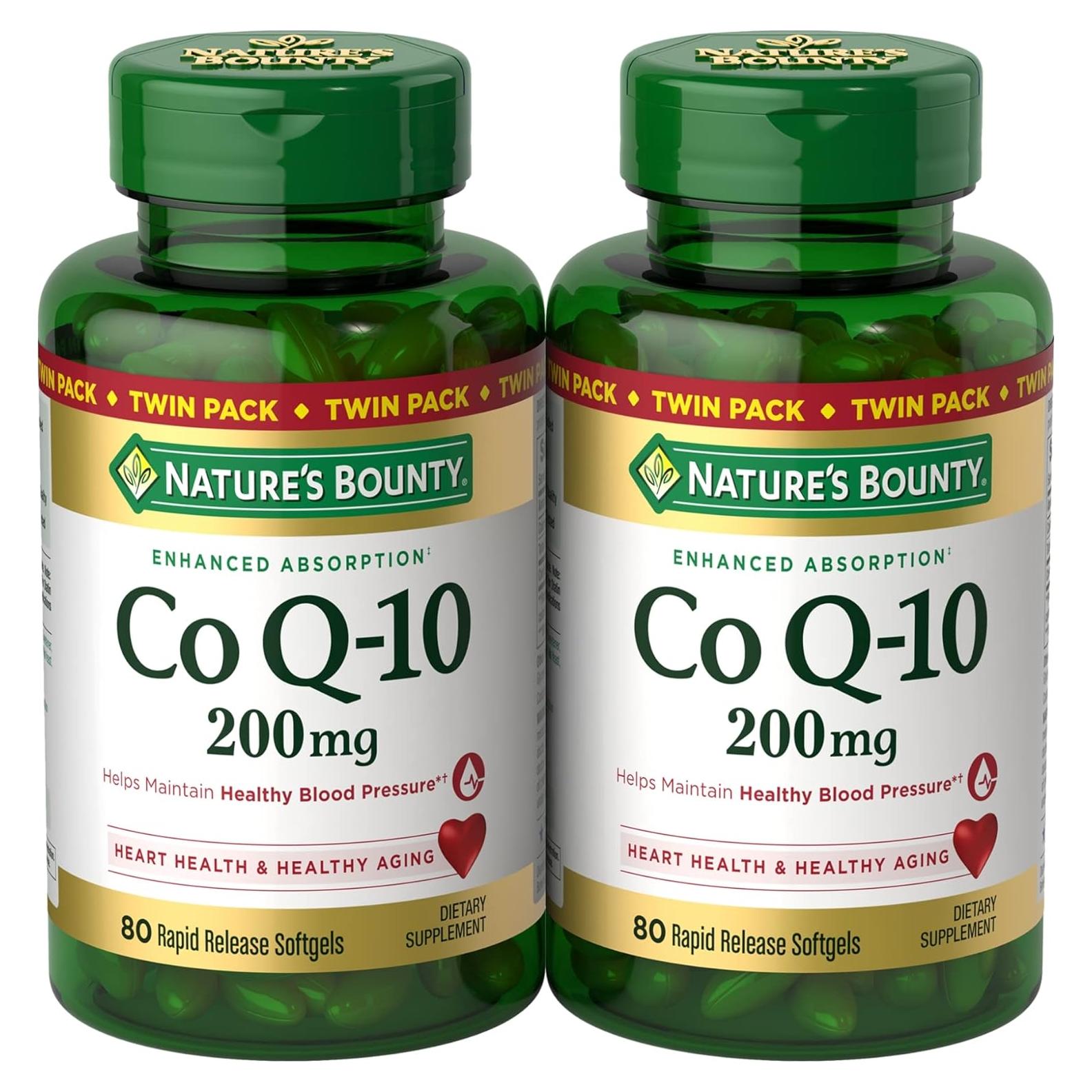 Nature's Bounty CoQ10 200 mg Softgels Doble Paquete 160 Unidades