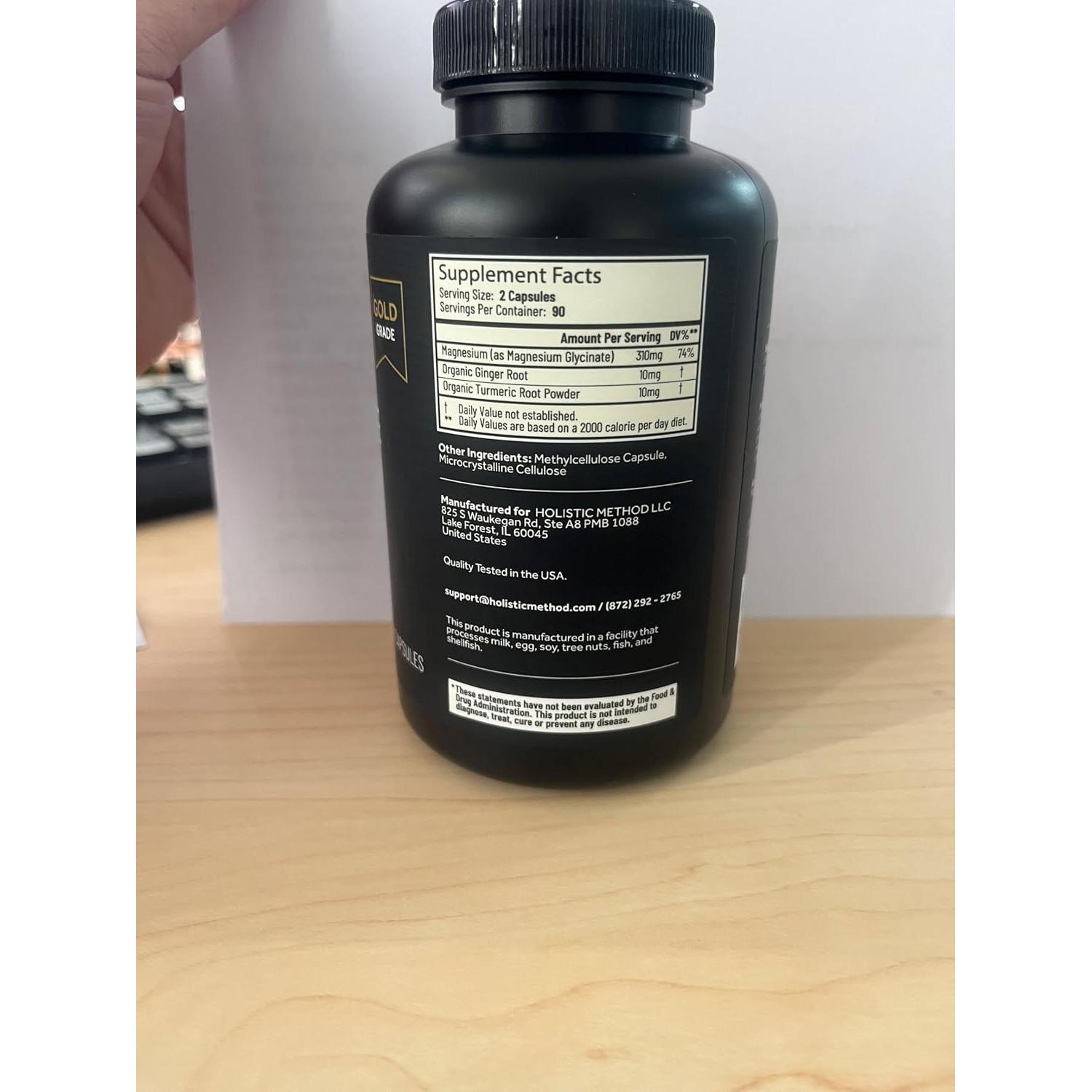 Cápsulas de Glicinato de Magnesio Método Holístico 180 Unidades