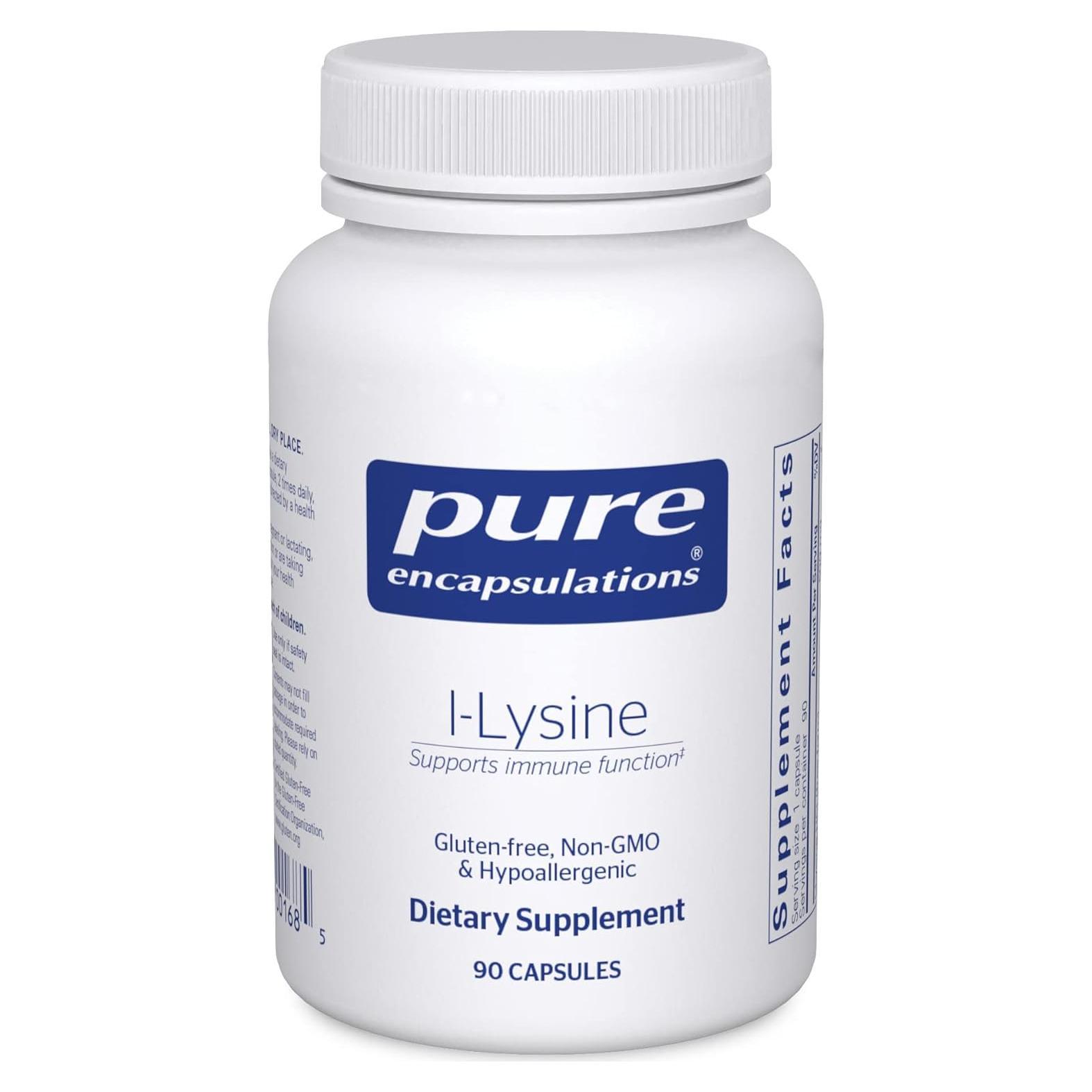 Suplemento L-Lisina Pure Encapsulations - 90 Cápsulas