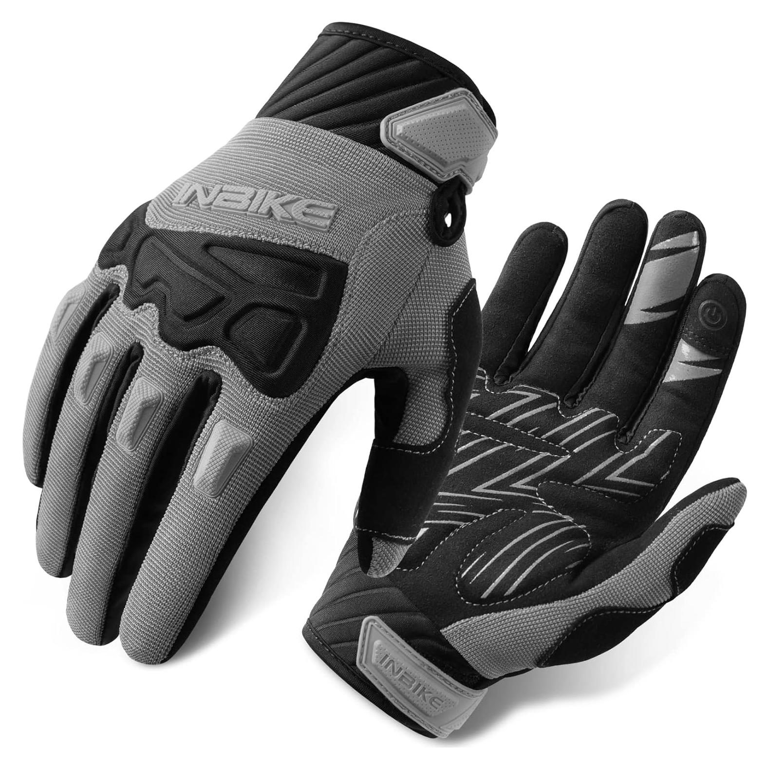 Guantes de Ciclismo INBIKE Medianos Grises con Protección