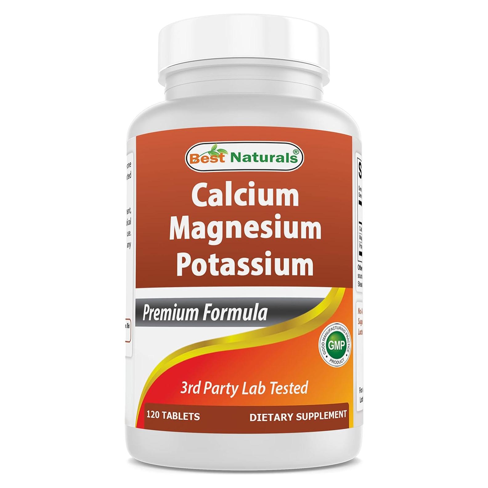 Suplemento Calcio Magnesio Potasio Mejores Naturales 120 Tabletas