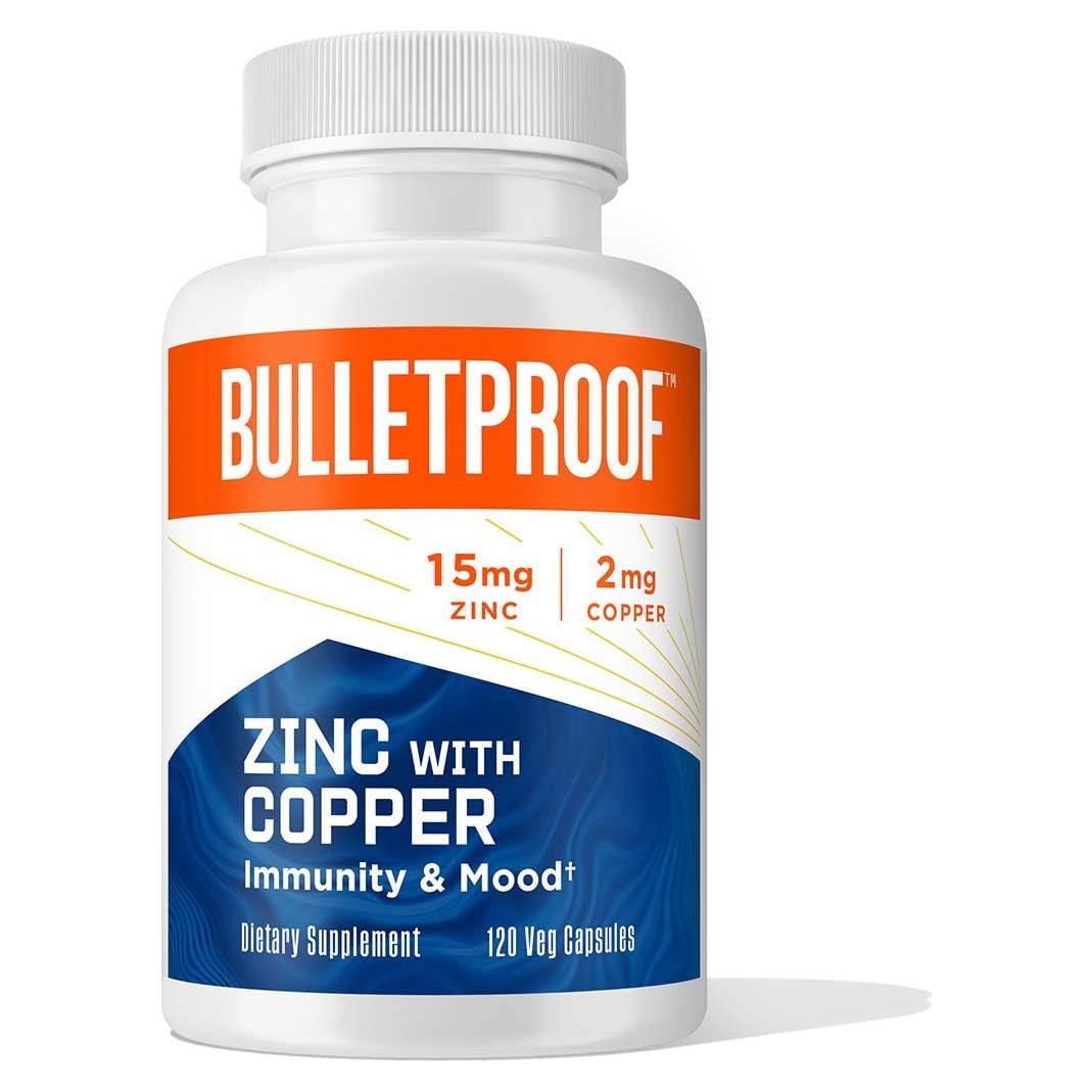 Cápsulas de Zinc y Cobre Bulletproof 120 Unidades Suplemento