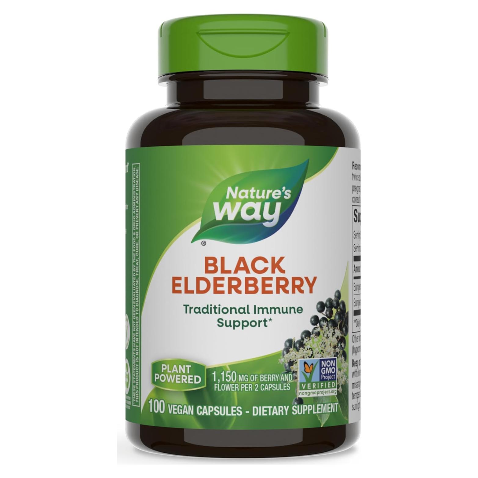 Suplemento de Saúco Negro Nature's Way 100 Cápsulas 100g