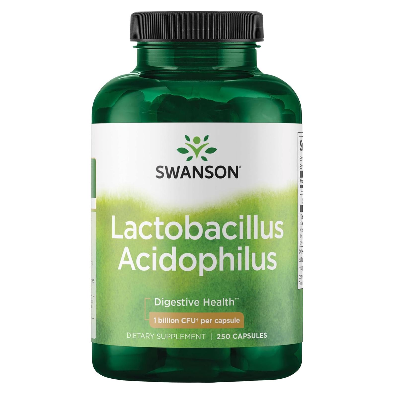 Suplemento Probiotico Swanson Lactobacillus Acidophilus 250 Cápsulas