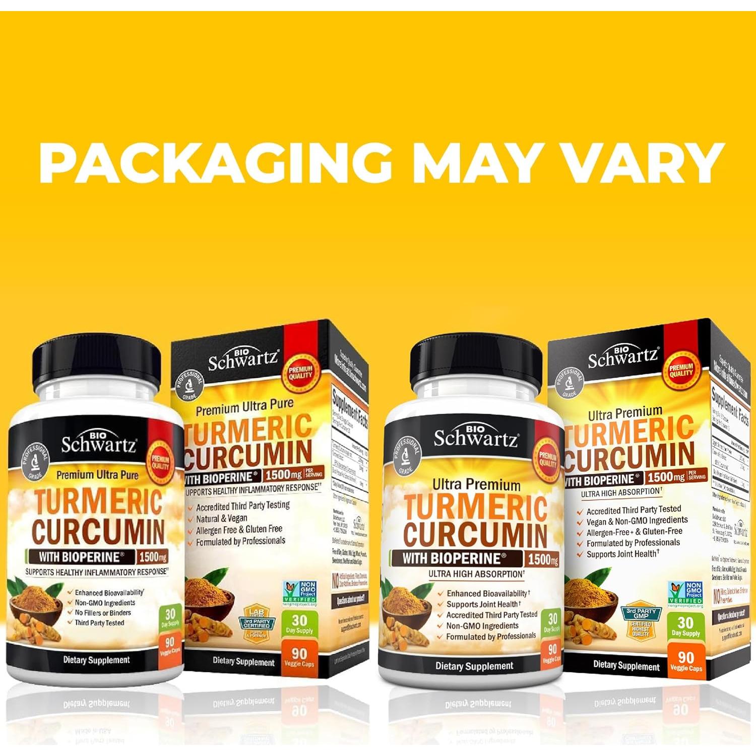 Cápsulas de Cúrcuma Curcumina BioSchwartz 1500mg 90 Unidades