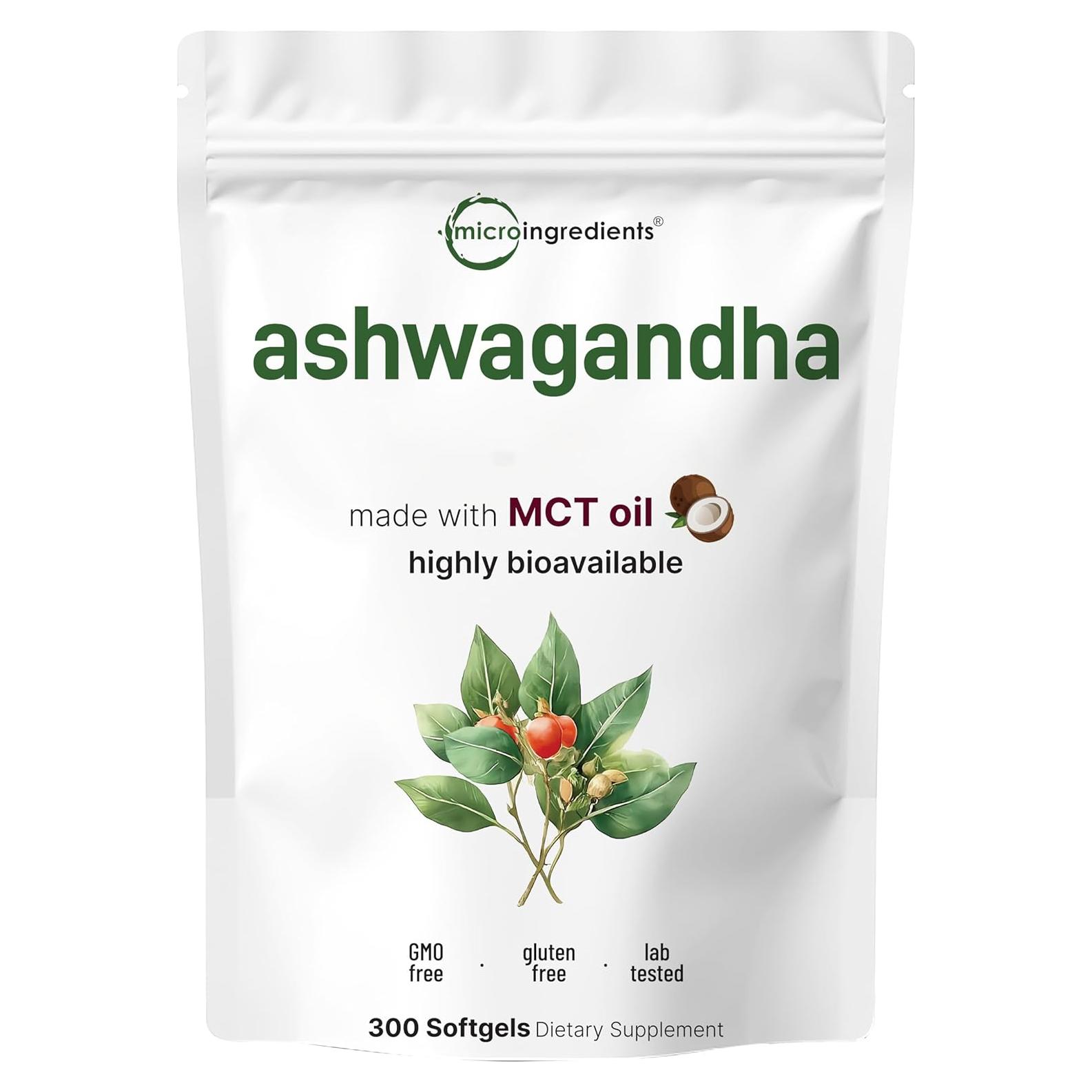 Suplemento de Ashwagandha 6000mg Micro Ingredients 300 Cápsulas