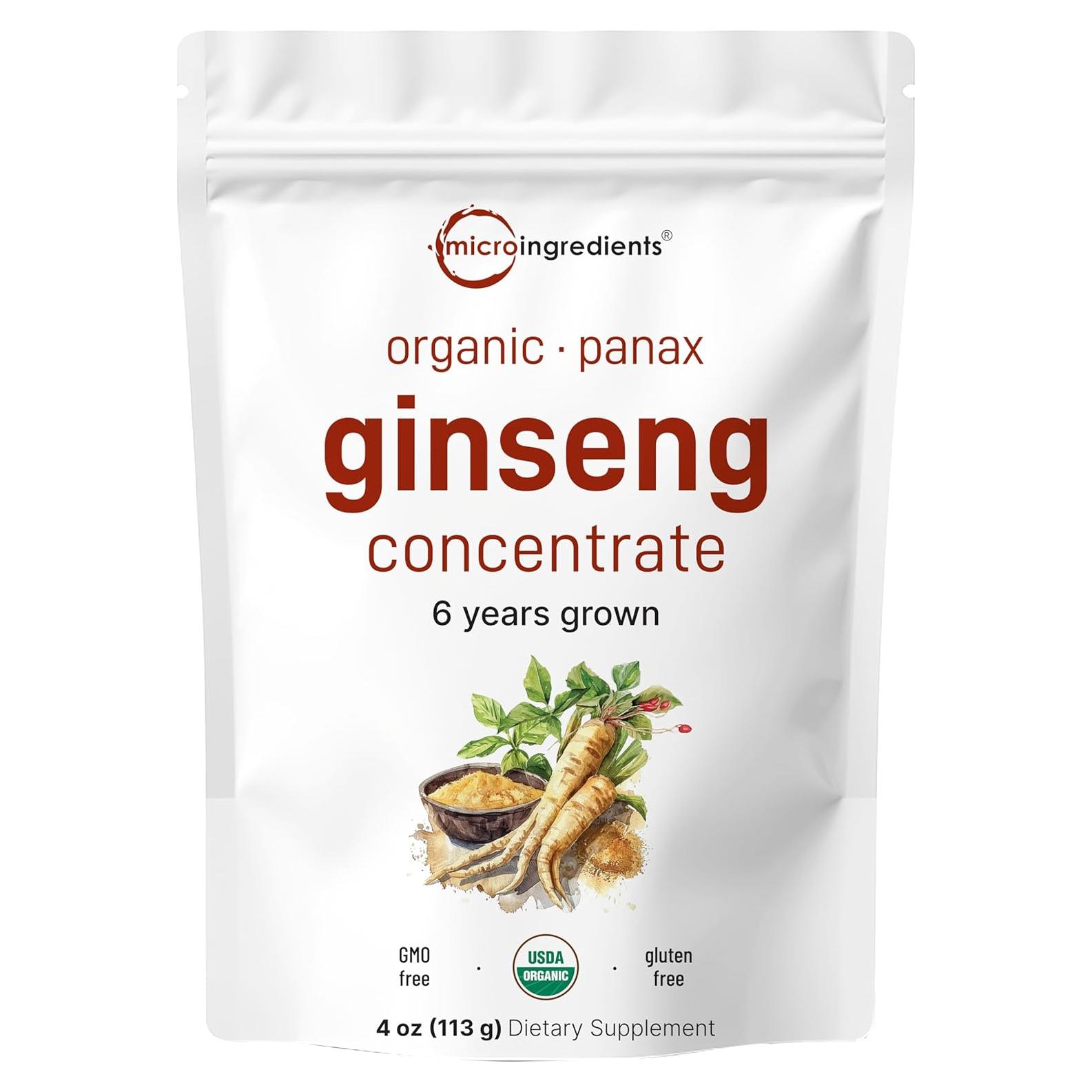 Polvo de Ginseng Rojo Coreano Orgánico Micro Ingredients 113g
