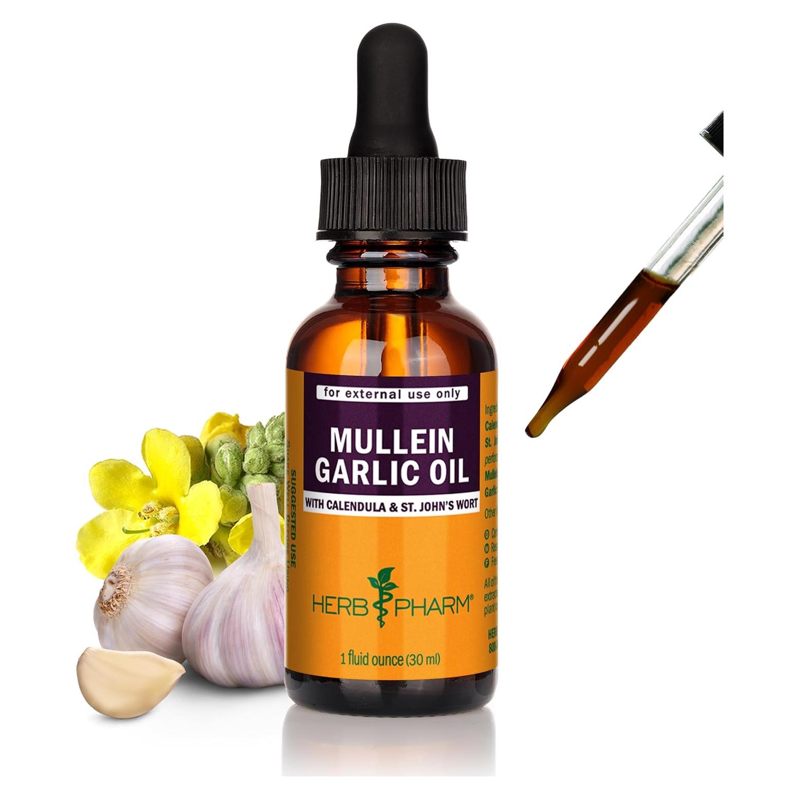 Aceite Herbal de Mullein y Ajo Herb Pharm 28.35g Orgánico