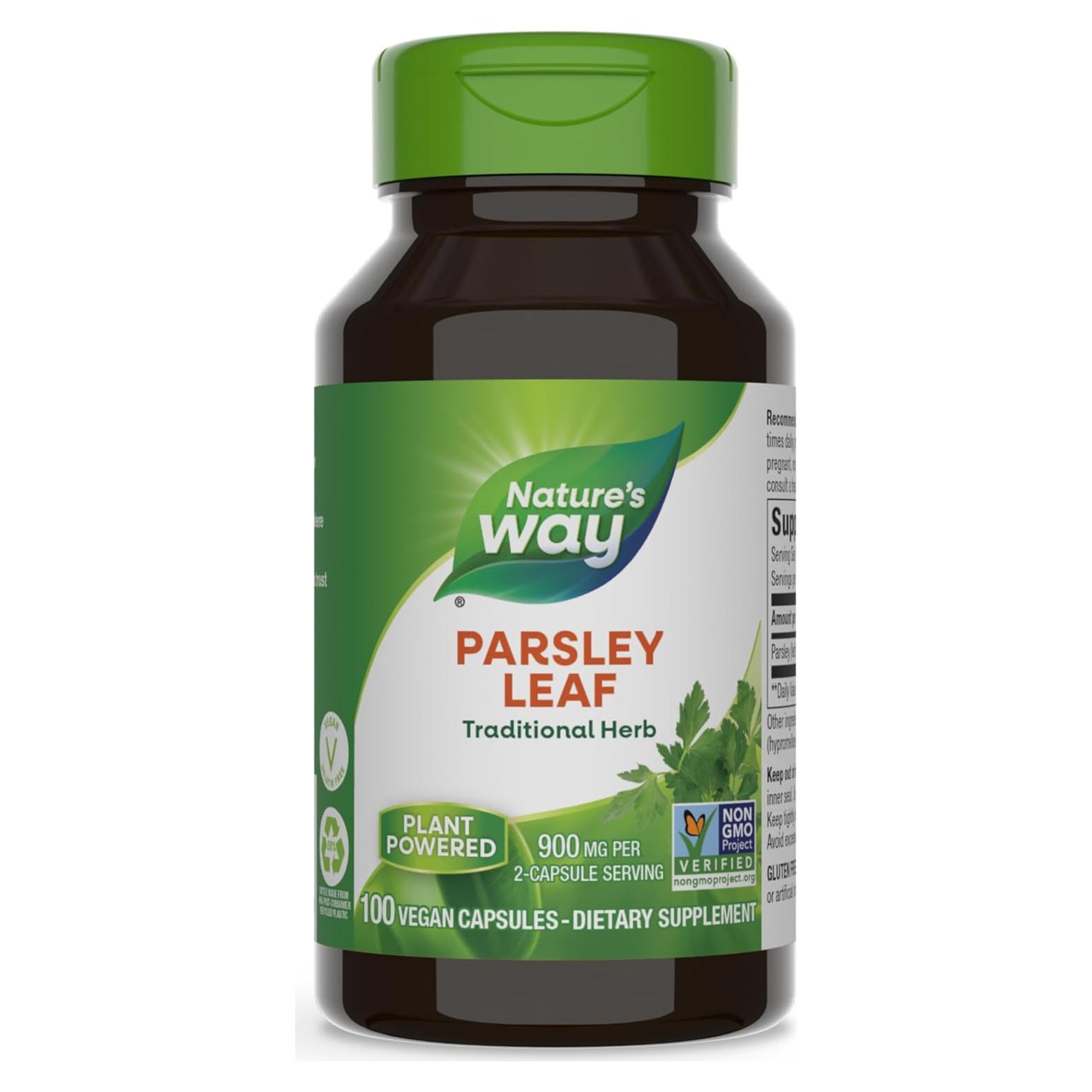 Hoja de Perejil Premium Nature's Way 100 Cápsulas Veganas