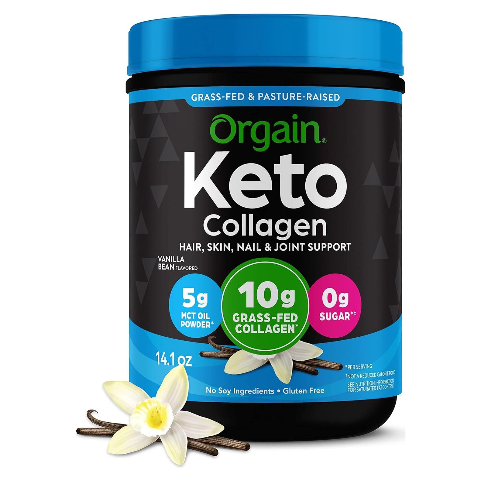 Proteína en Polvo de Colágeno Keto Orgain Vainilla 400g
