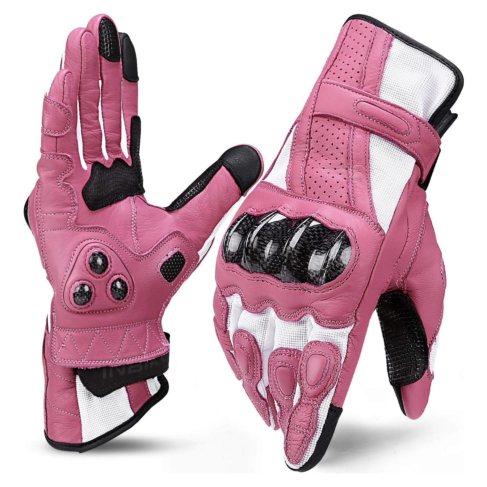 Guantes de motocicleta INBIKE Rosa XX-Large con protección