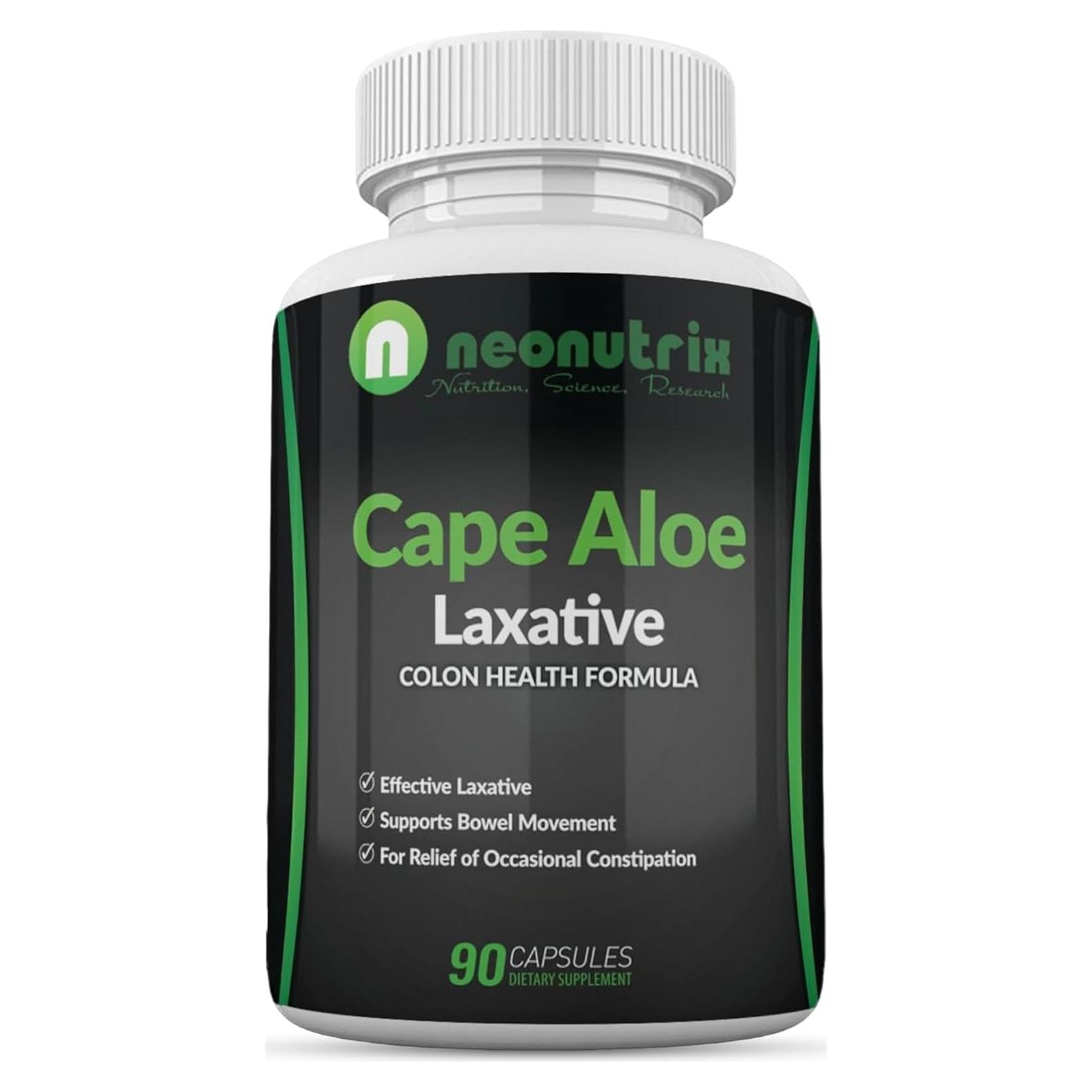 Laxante Natural de Aloe Cape Neonutrix - 90 Cápsulas - Alivio Estreñimiento