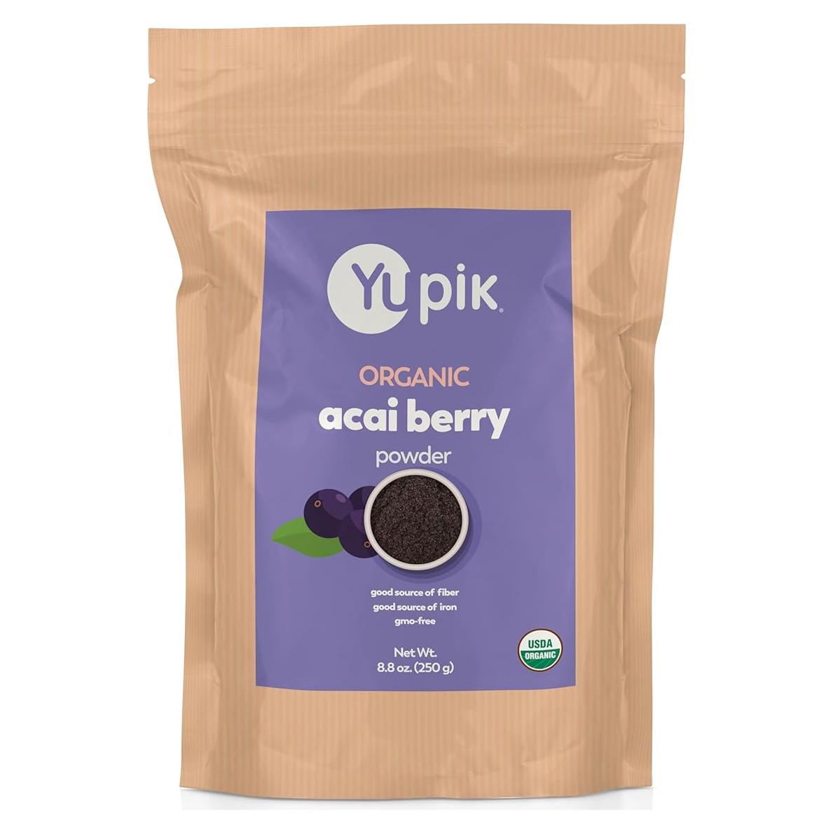 Polvo de Baya de Acai Orgánico Yupik 250g Vegano Sin Gluten