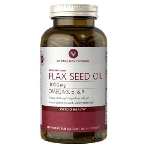 Aceite de Semilla de Linaza Vitamin World 1000mg 240 Geles