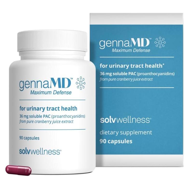 Suplemento UTI GennaMD Solv Wellness - 36 mg PAC - 90 Cápsulas