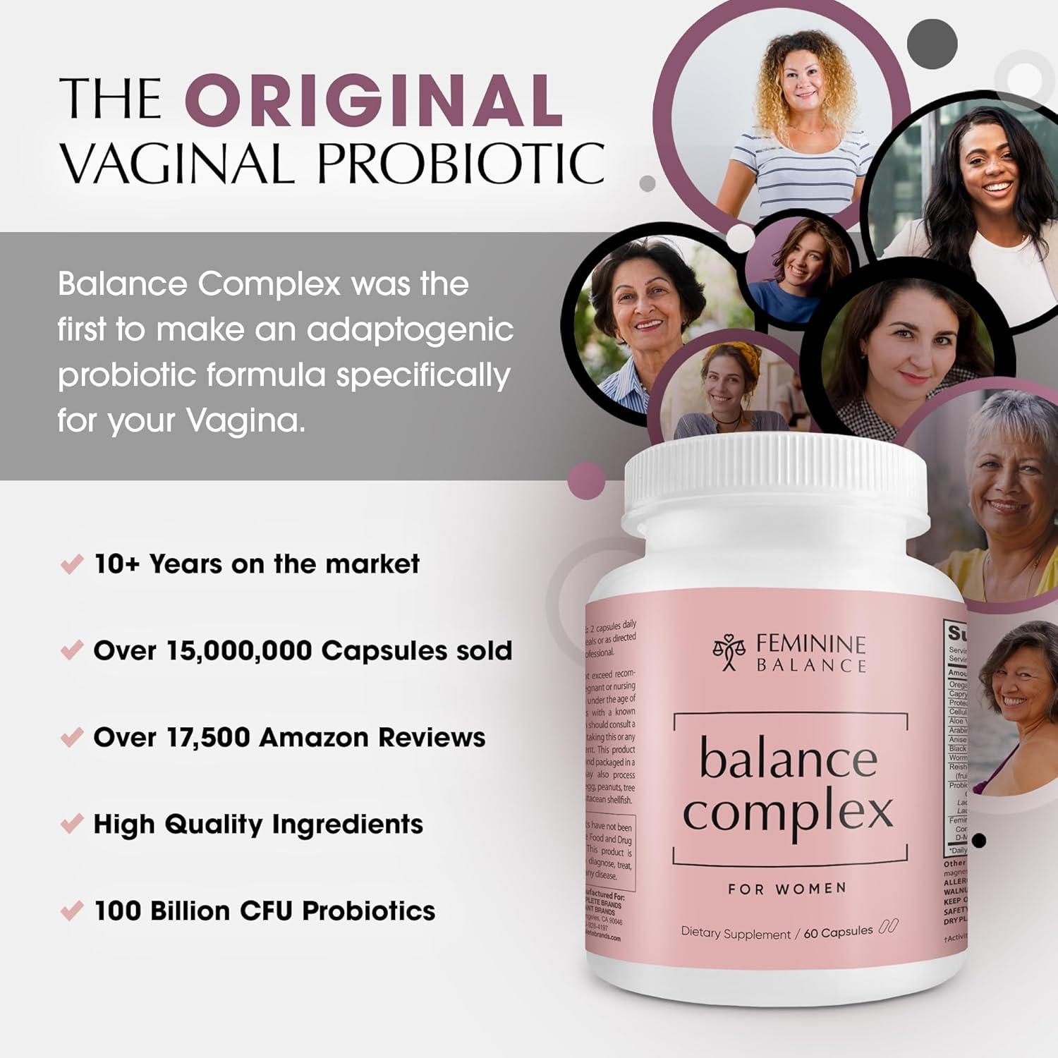 Balance Complex Probioticos Vaginales 100 Mil Millones 60 Cápsulas