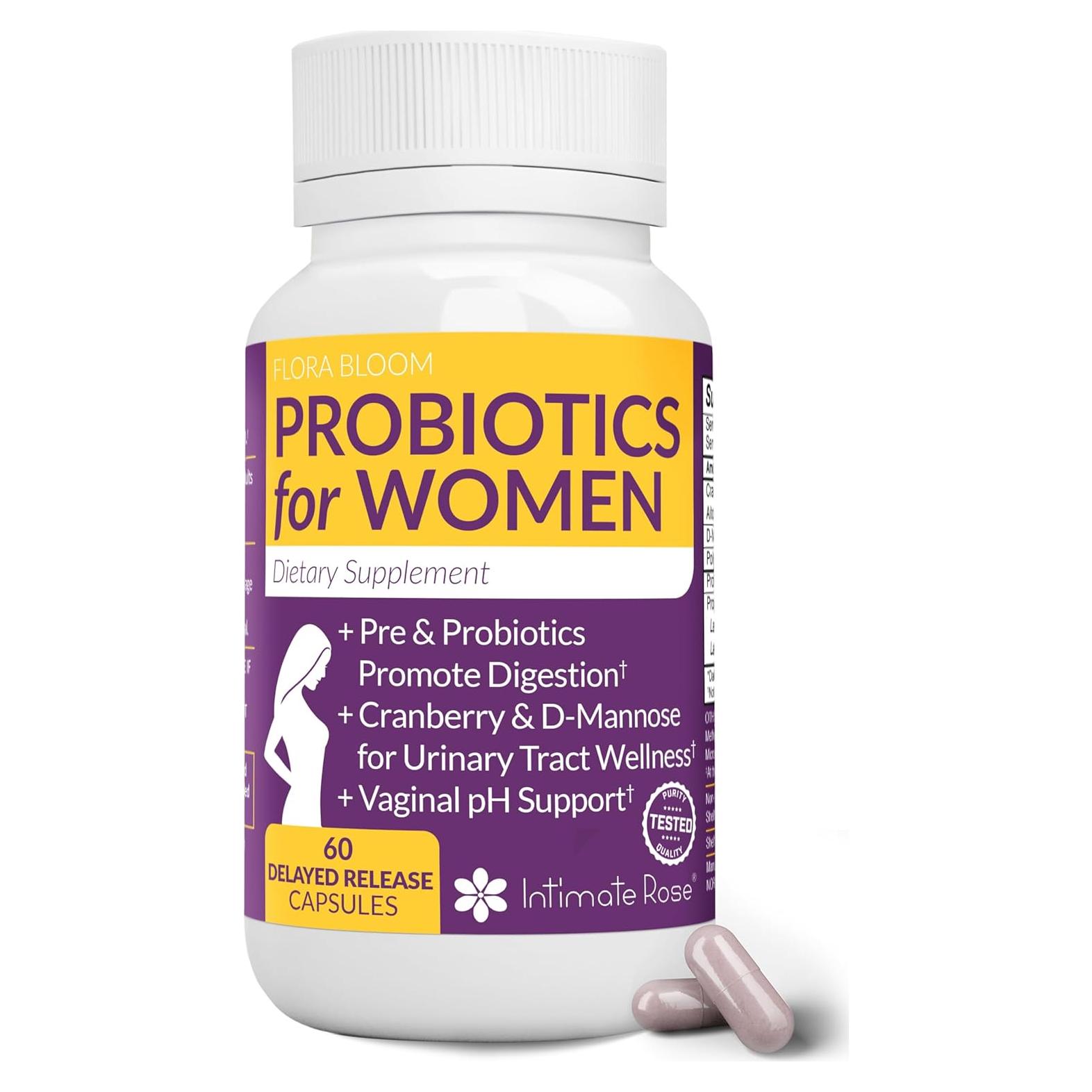 Probióticos Vaginales Intimate Rose 60 Cápsulas Veganas