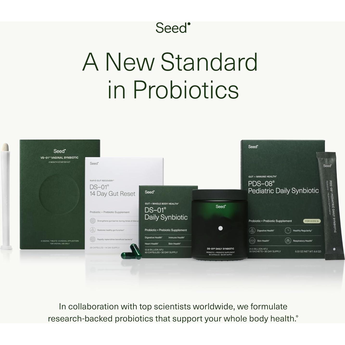 Seed DS-01 Sinbiótico Diario - 60 Cápsulas Veganas - Salud Digestiva