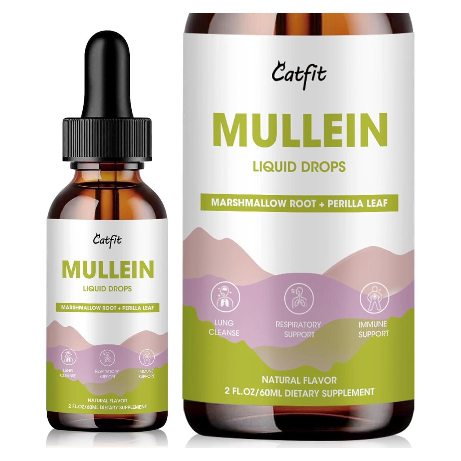 Gotas de Mullein Catfit 59 ml - Soporte Respiratorio Natural