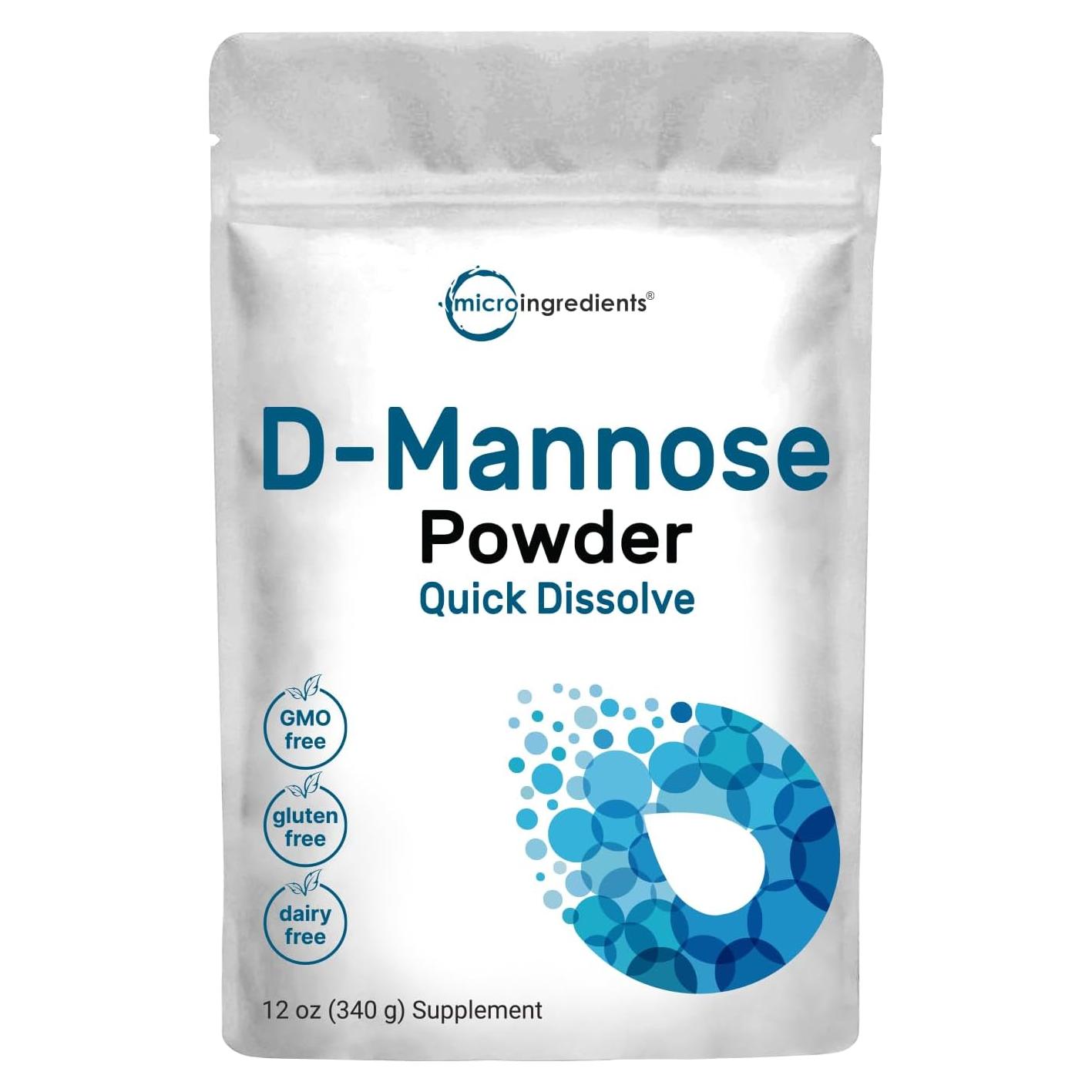 Polvo de D-Mannose Micro Ingredients 340g - Apoyo Urinario