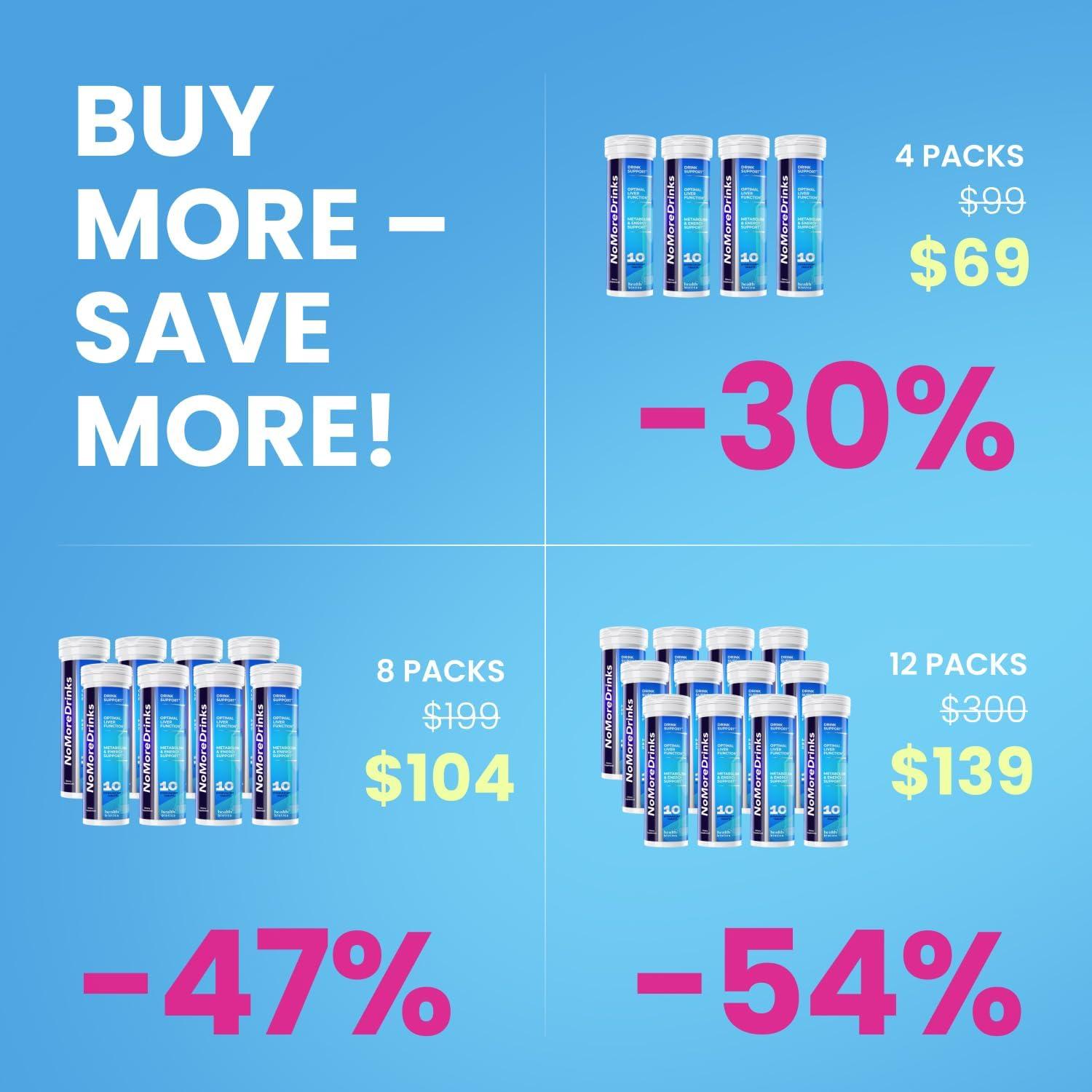 Suplemento Anti Deseo de Alcohol NoMoreDrinks - 10 Pastillas