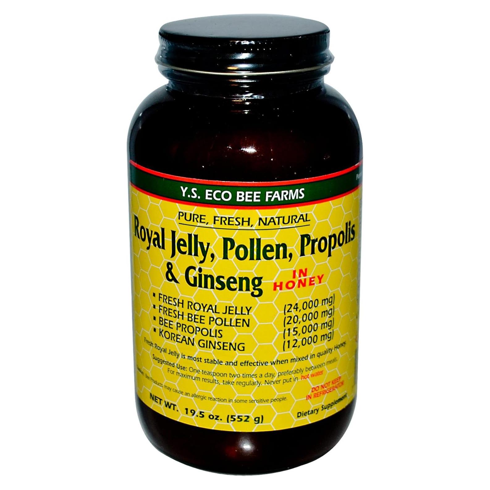 Miel con Jalea Real, Polen y Ginseng Y.S. Royal Jelly 578 ml