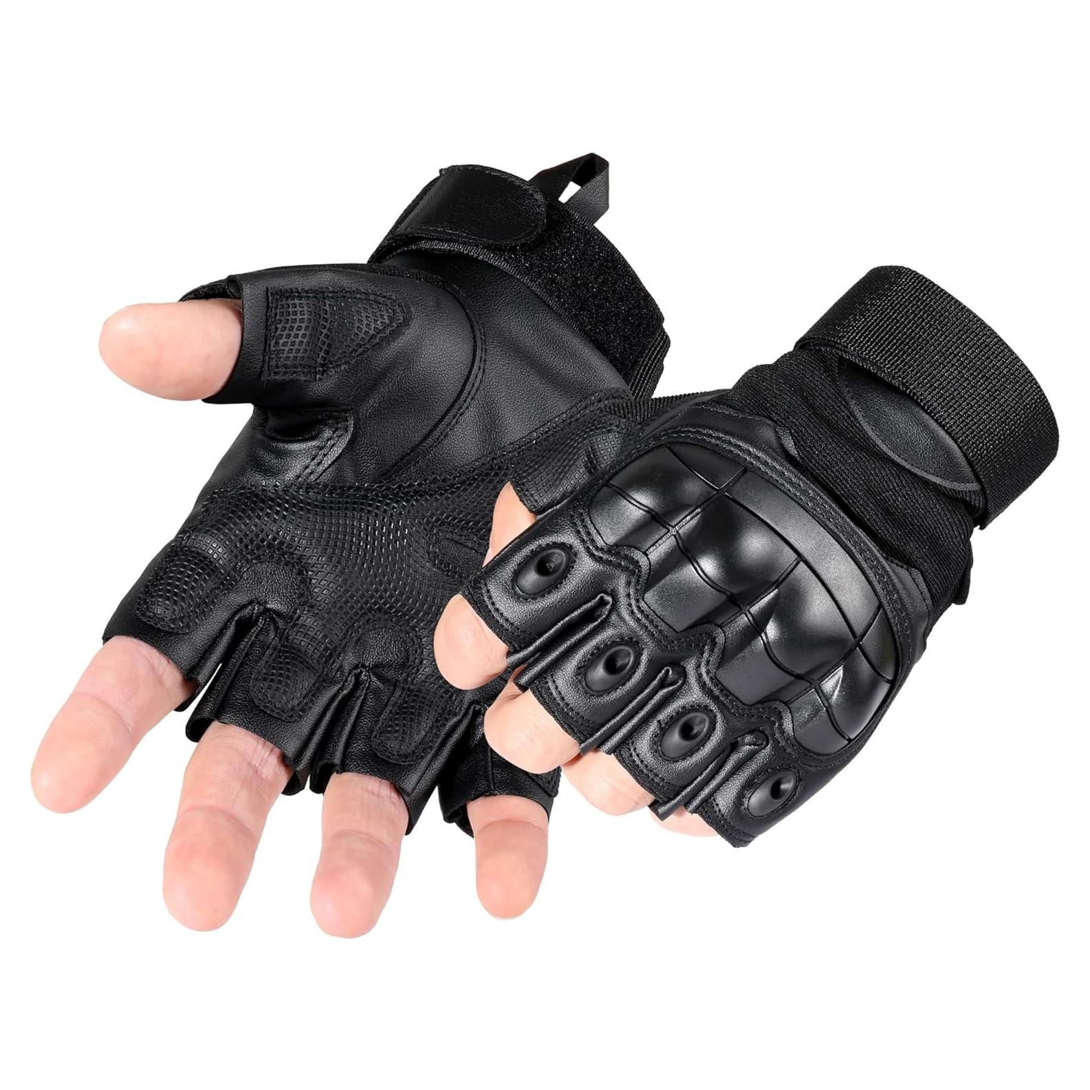 Guantes Tácticos Sin Dedos WTACTFUL para Motocicleta y Ciclismo