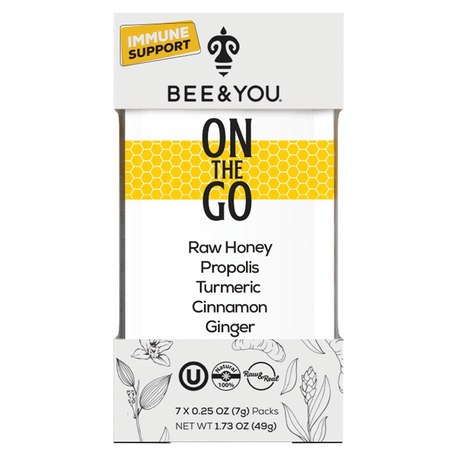 Miel Cruda Orgánica Bee and You con Jengibre y Cúrcuma 190.5 g