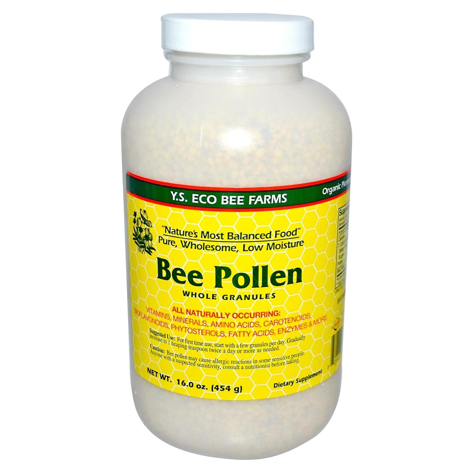 Polen de Abeja YS Eco Bee Farms 453.6 g Gránulos Completos