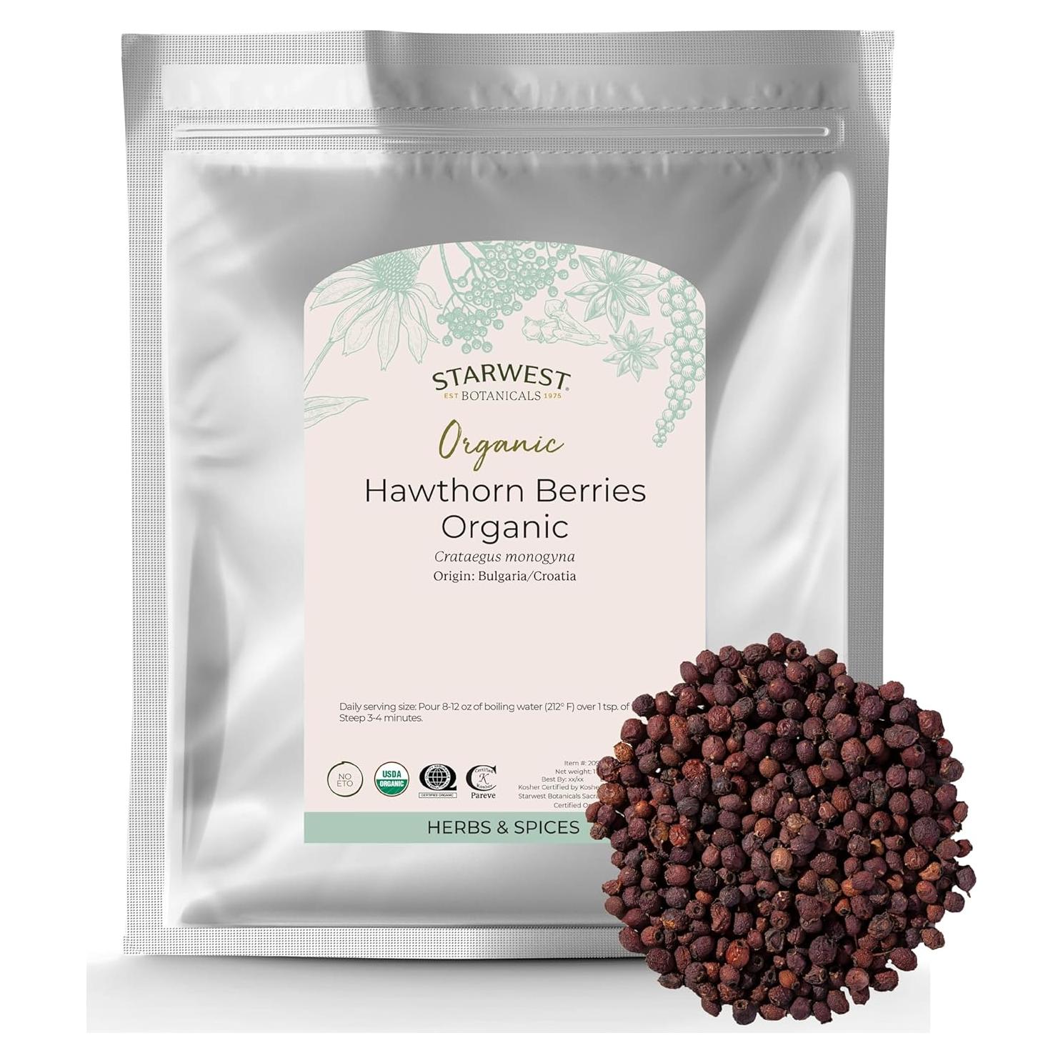 Bayas de Espino Orgánicas Starwest Botanicals 0.45 kg - Té y Mermelada