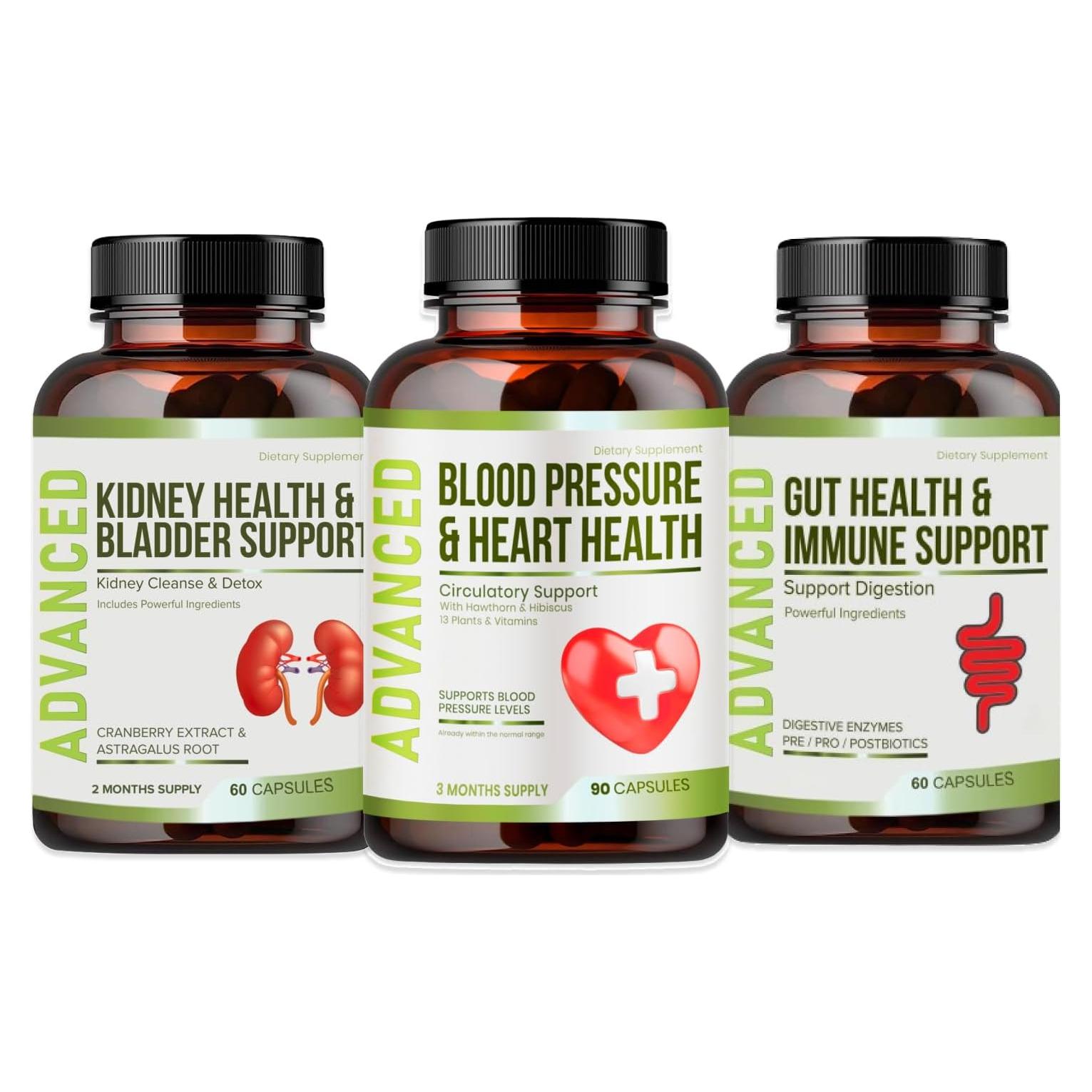 Suplemento Natural para Presión Arterial y Corazón - 60 Cápsulas