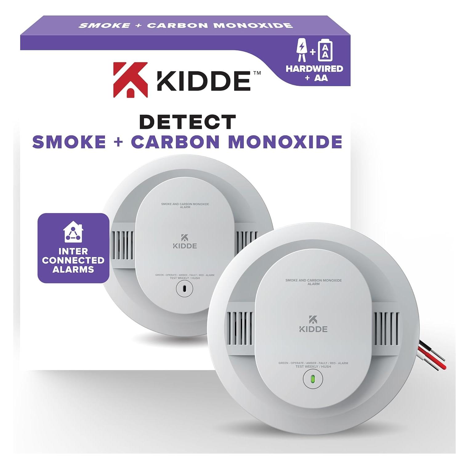 Detector de Humo y Monóxido Kidde 30CUAR, 2 en 1, Blanco