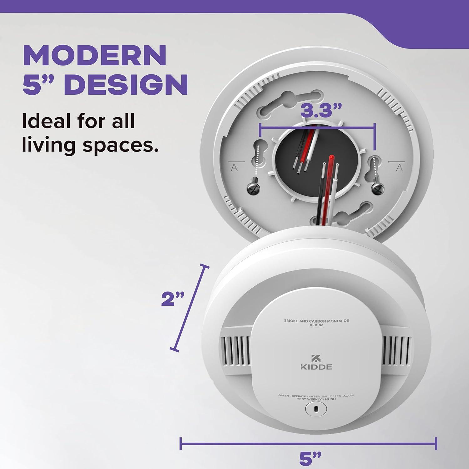 Detector de Humo y Monóxido Kidde 30CUAR, 2 en 1, Blanco