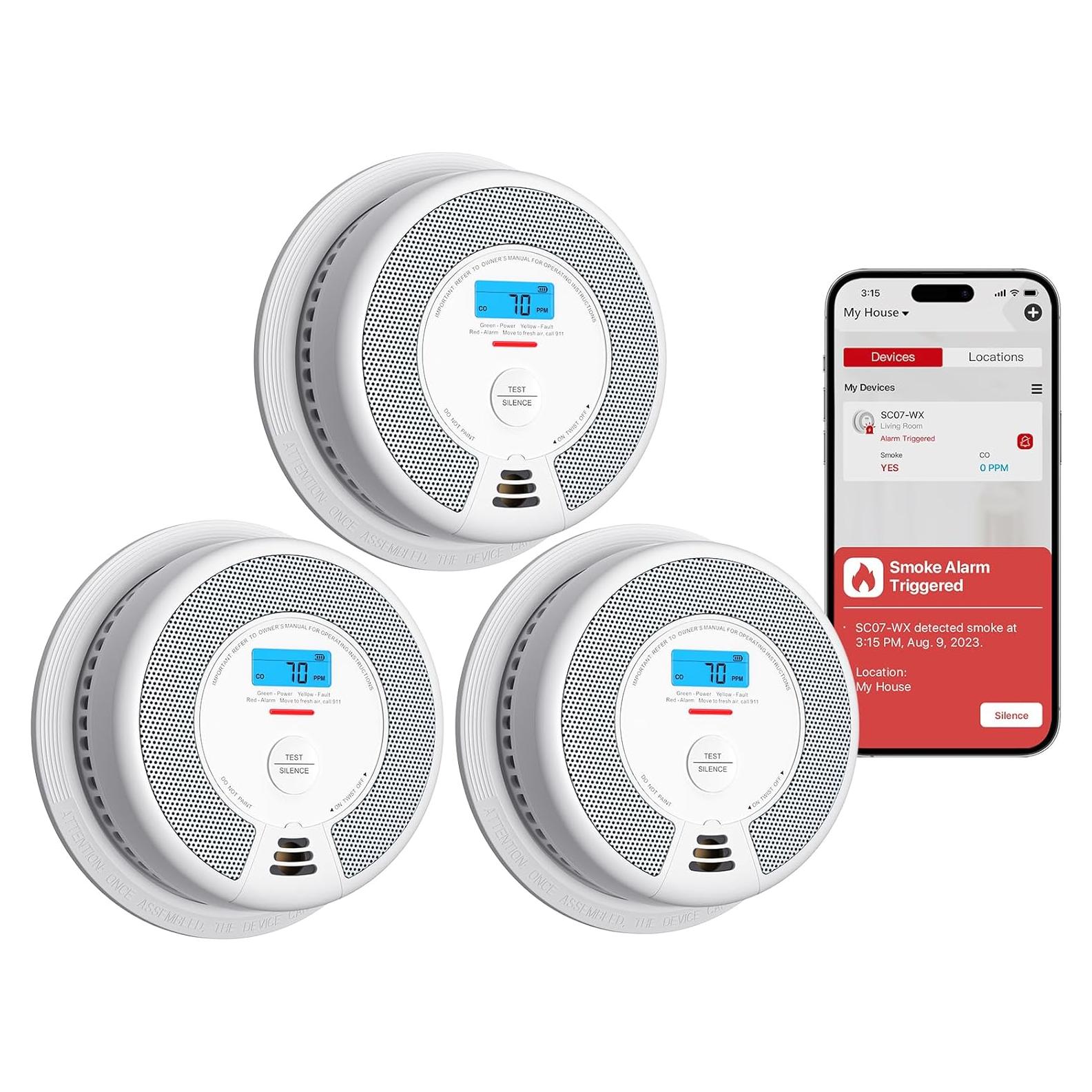Detector de Humo y Monóxido de Carbono X-Sense SC07-WX 3-Pack