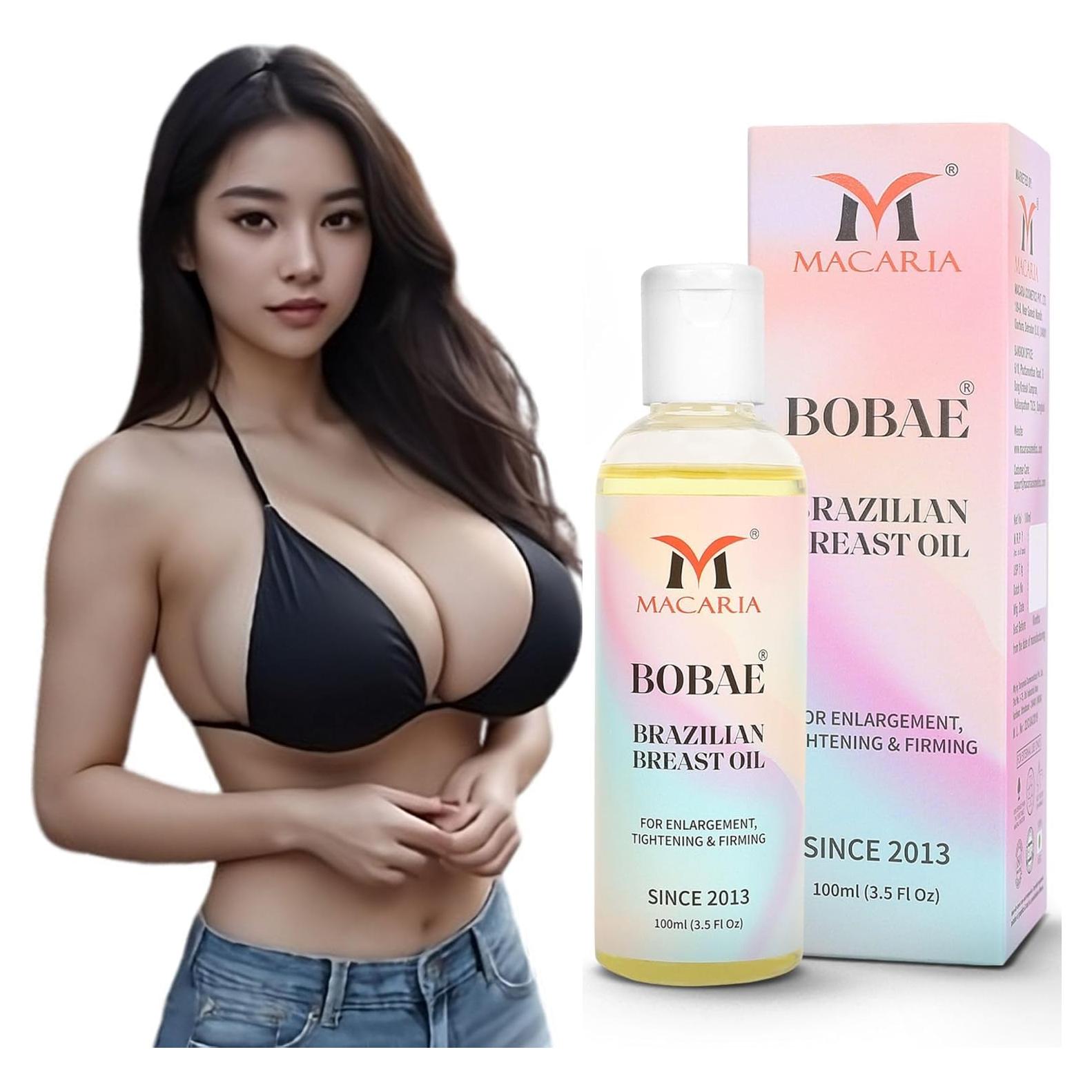 Aceite Bobae Brasileño para Pecho Macaria 120g - Aumento y Reafirmación