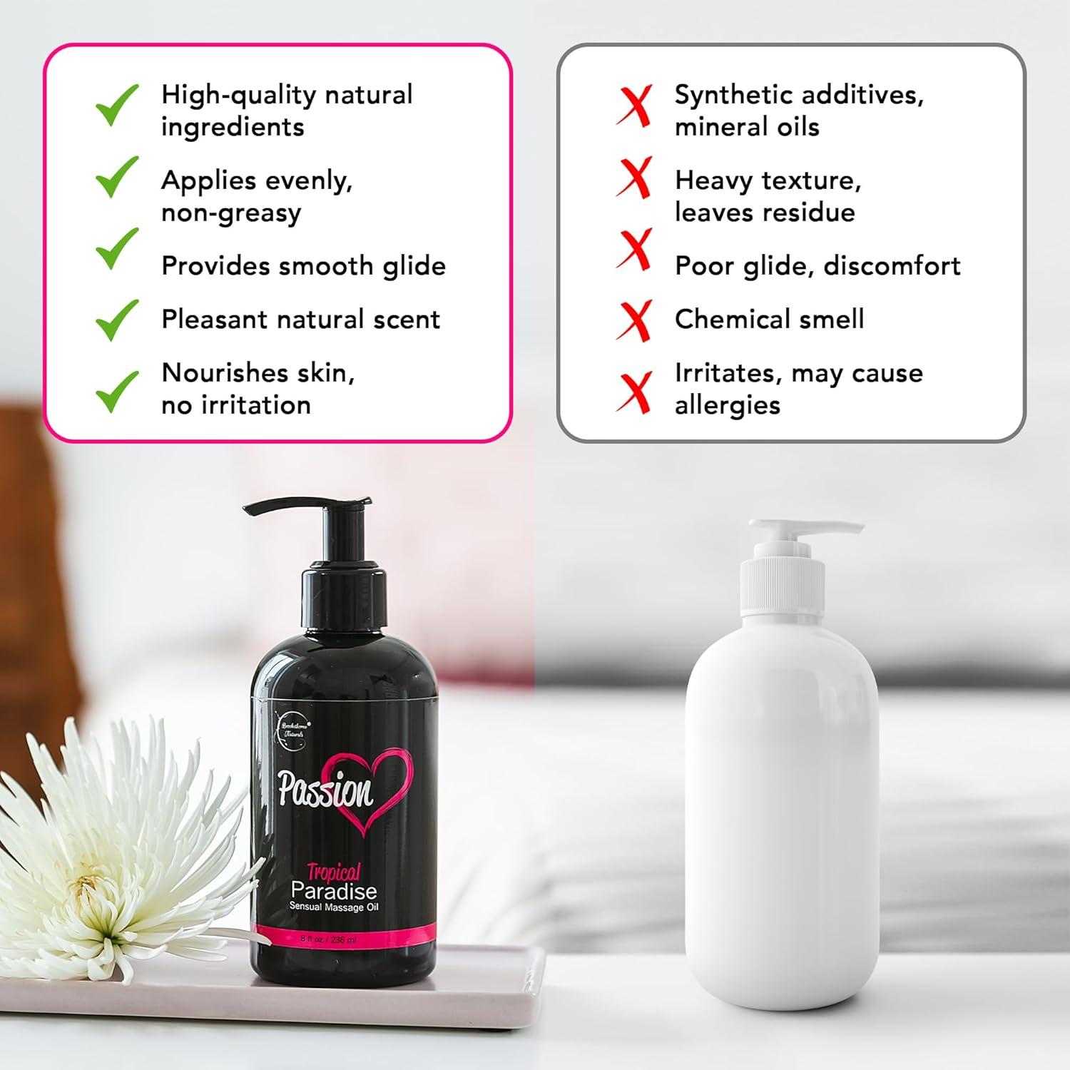 Aceite de Masaje Sensual 250ml Brookethorne Naturals - Natural